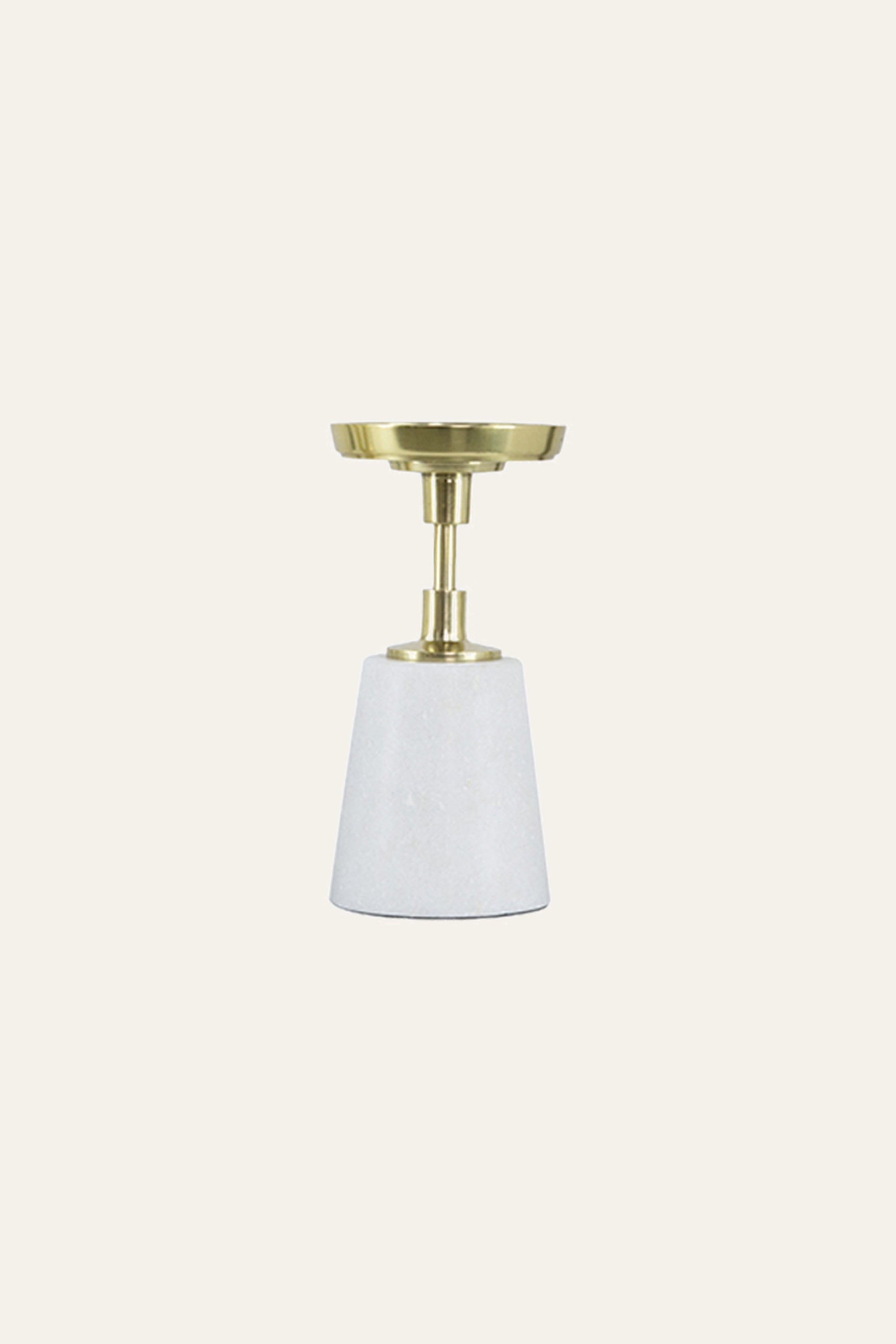 Metal and Marble Candle Holder