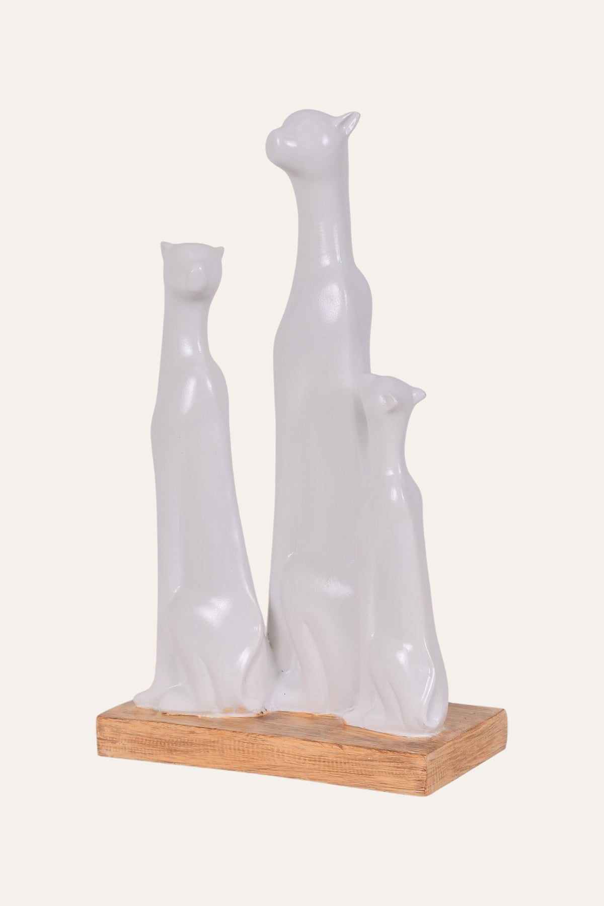 Minimalist animal trio sculpture for home decor