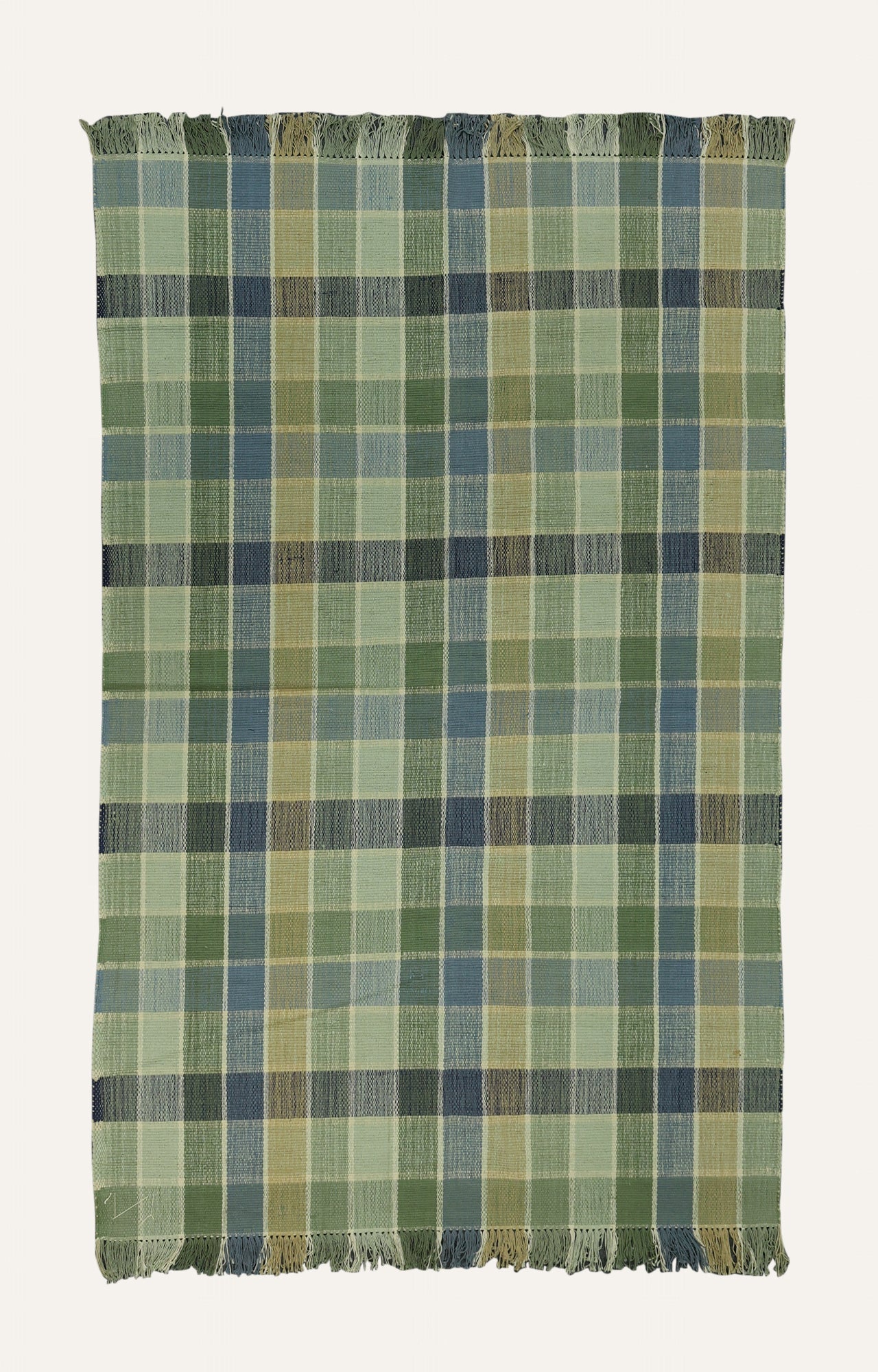 Multicolor Checks Cotton Rug