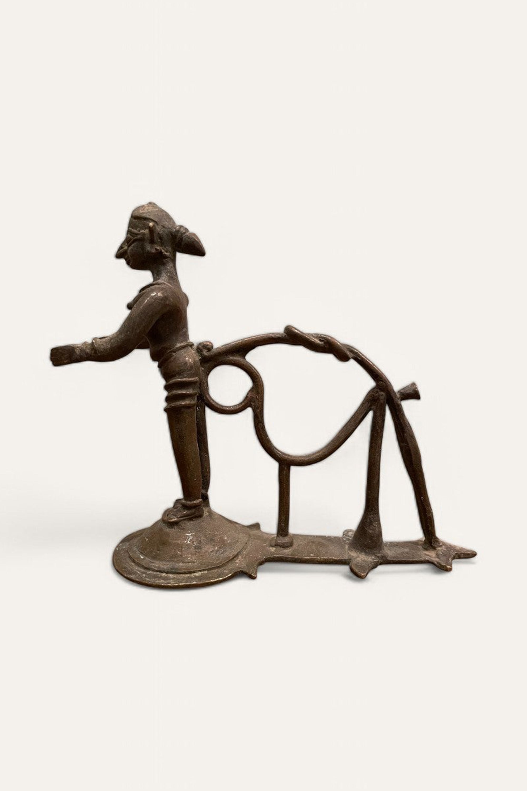 Hindu Goddess Vintage Brass Sculpture