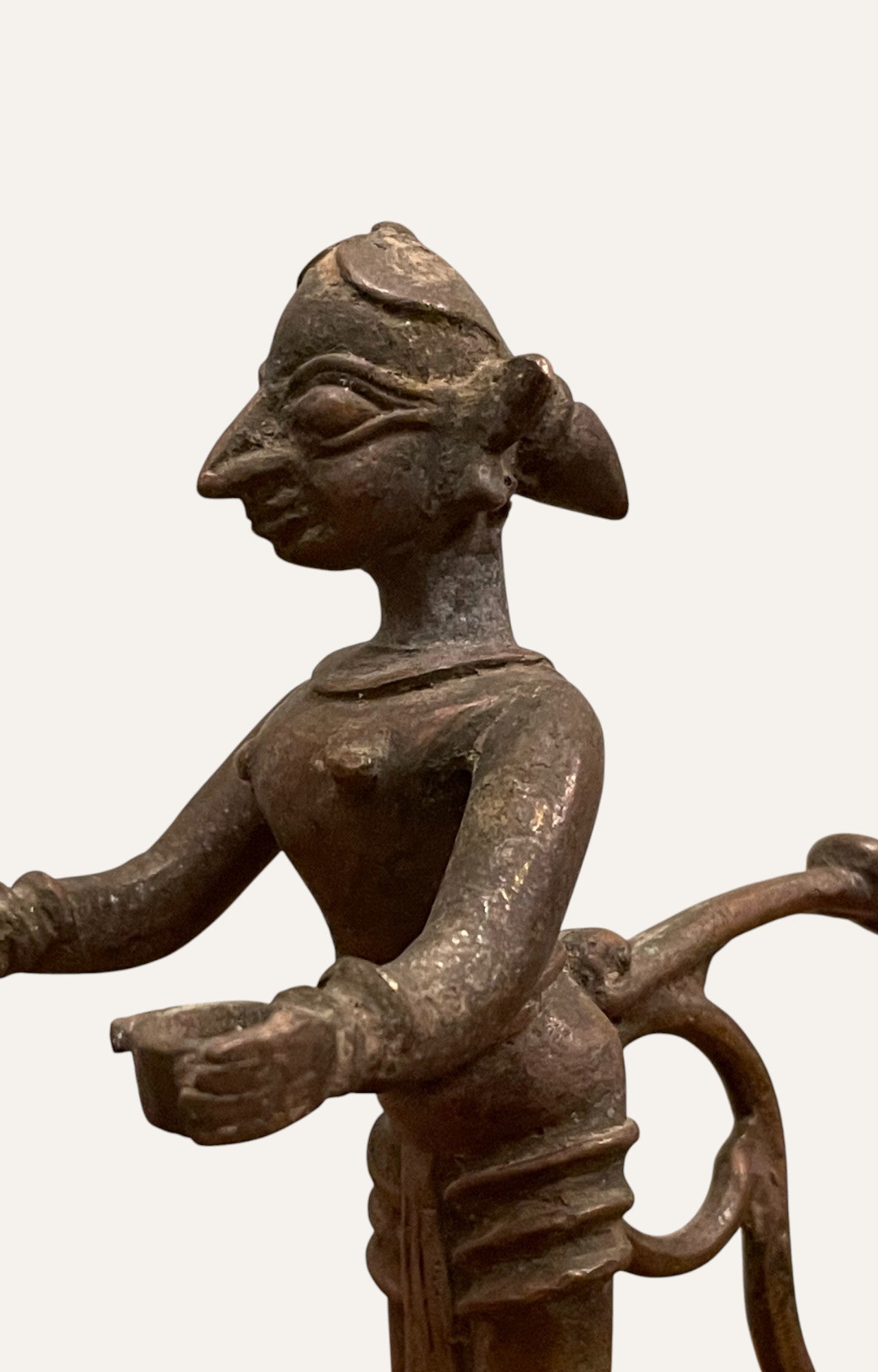 hindu goddess brass sculpture