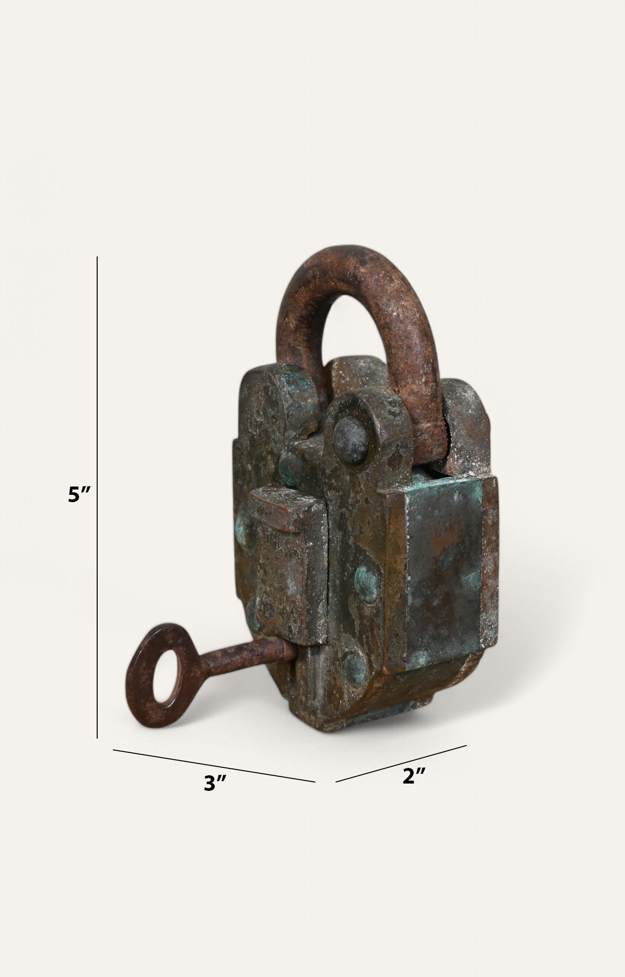 Pad lock in Brass