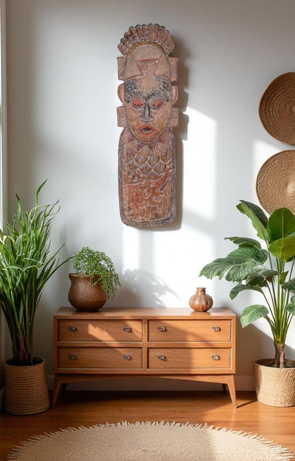 African Hand Carved Tribal Mask