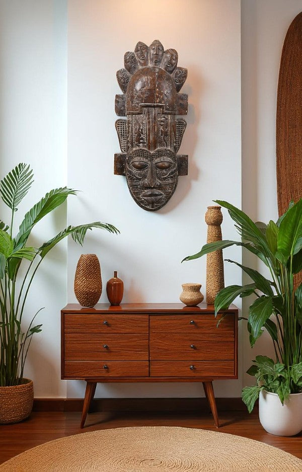 Wooden Hand Carved Tribal Mask