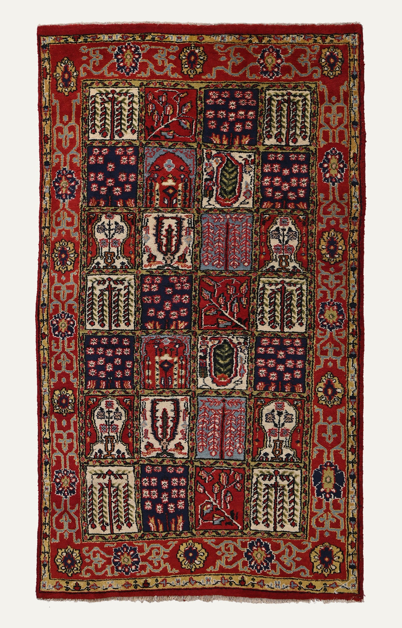 Old Mughal Hand knotted Tiled Carpet