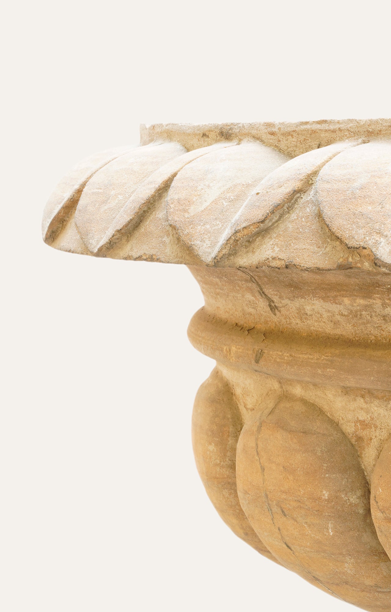 Outdoor Curved Sand Stone Garden Planter_3