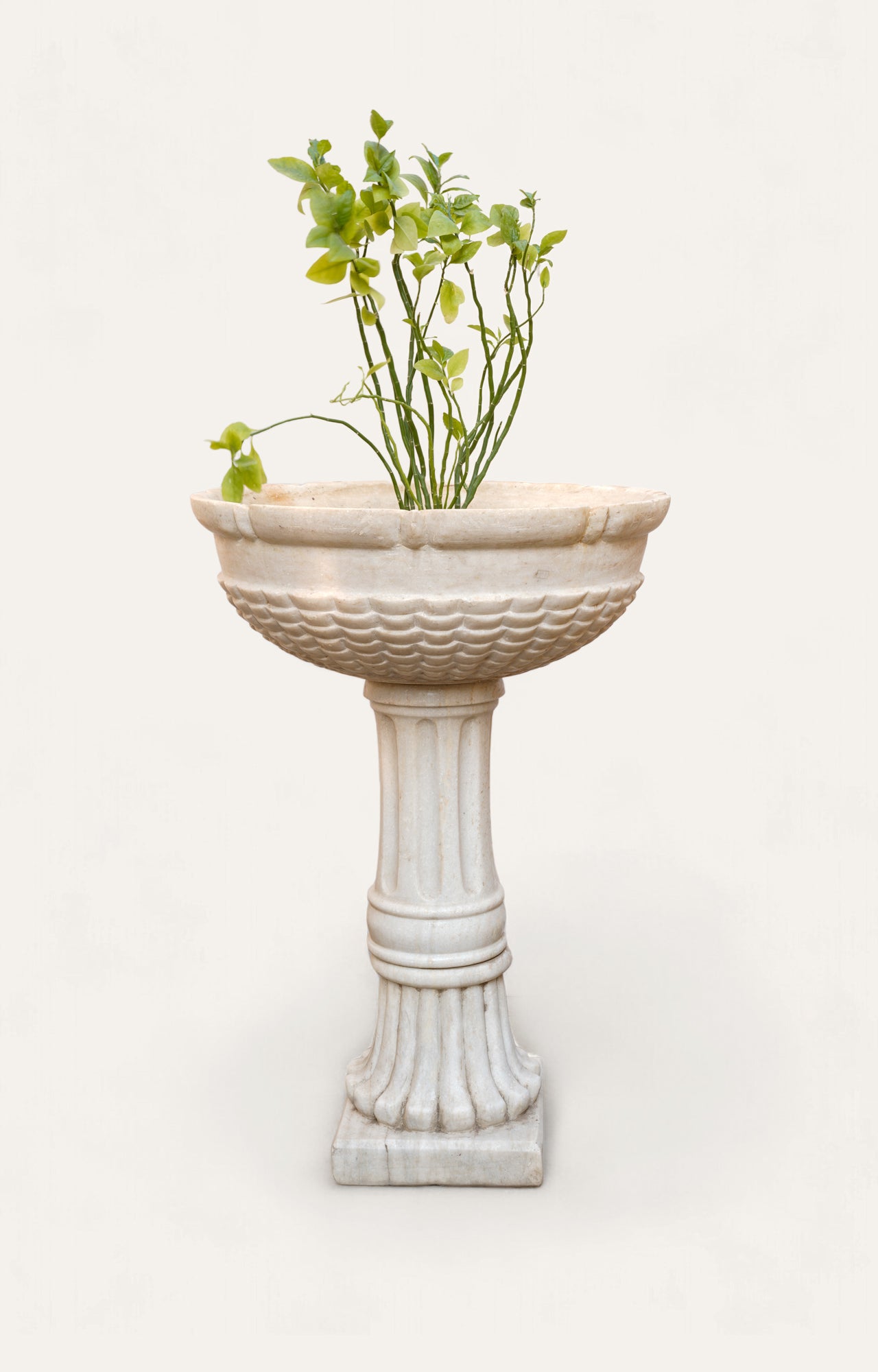 Outdoor carved large tall marble Planter_2