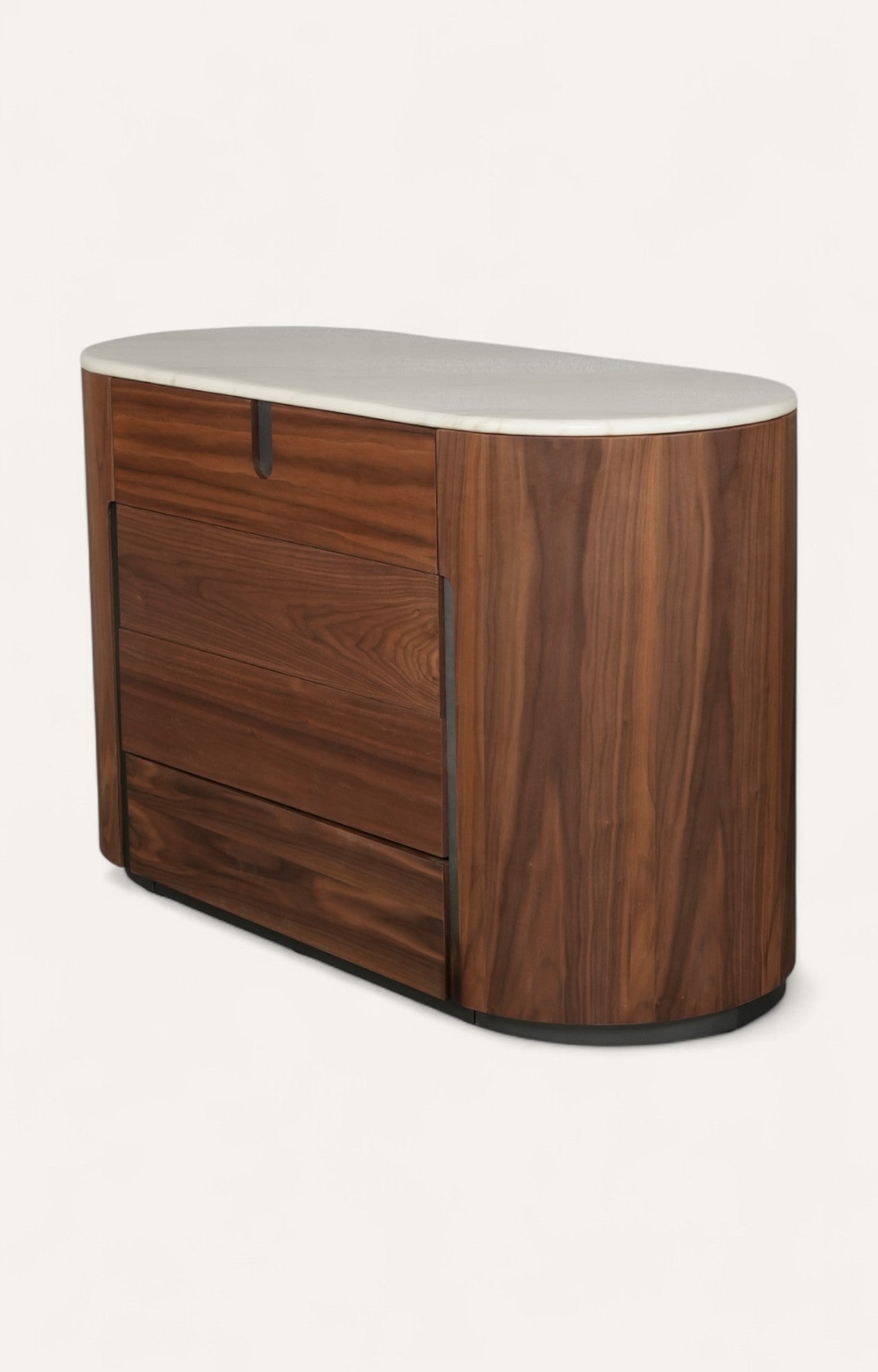 Oval Walnut Sideboard