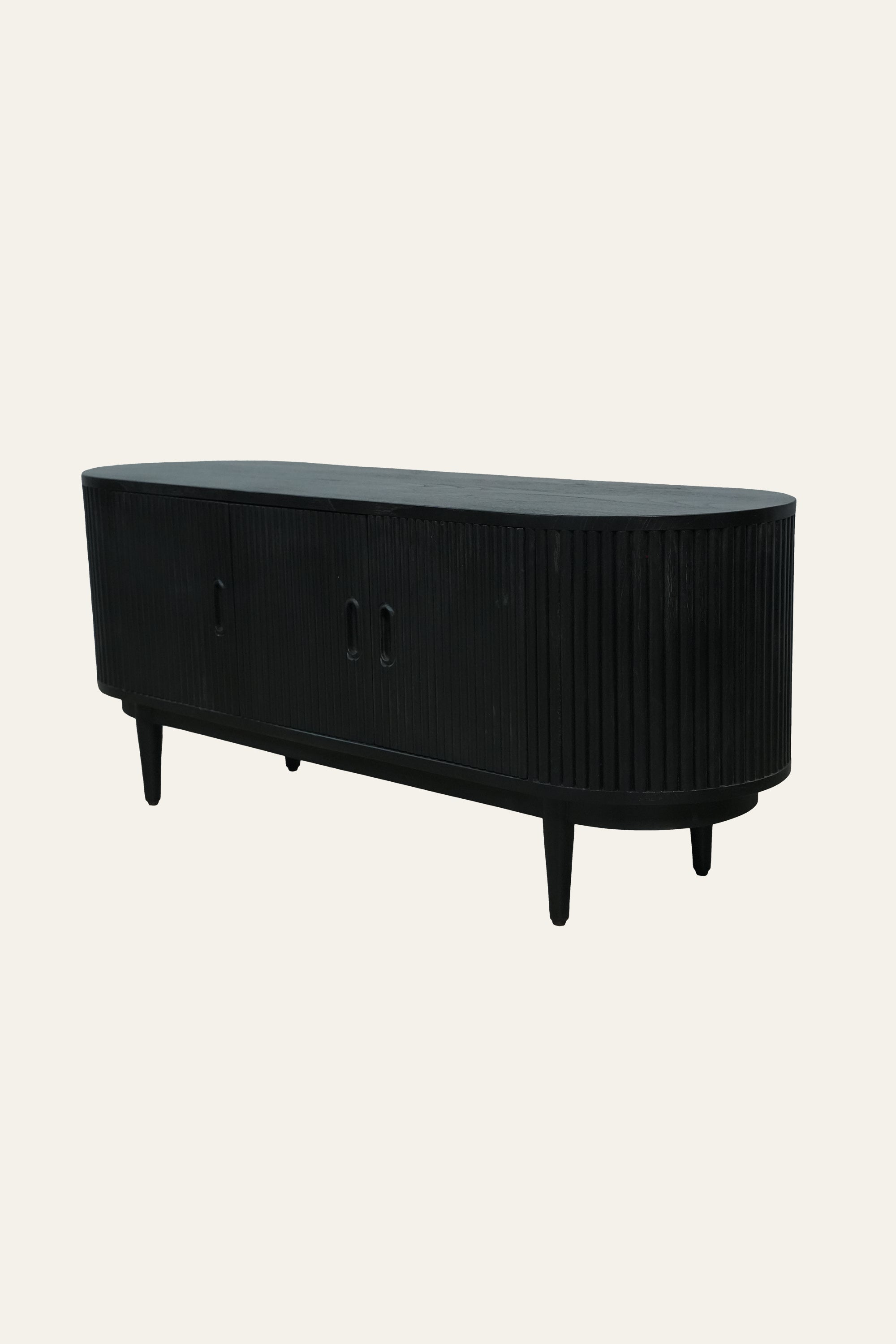 Oval black entertainment unit online