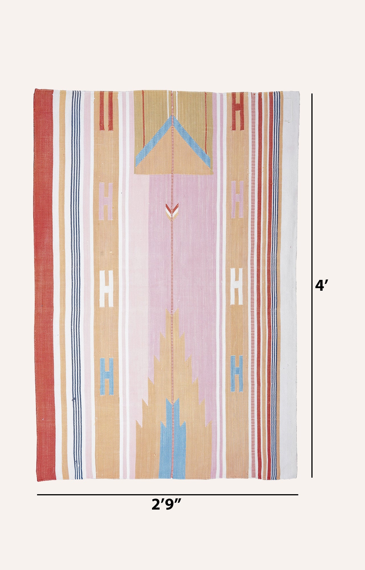 Reversible Flat Weave Prayer Rug