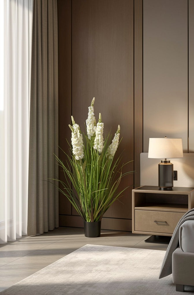 Luxe Bloom Artificial White Blossom Plant