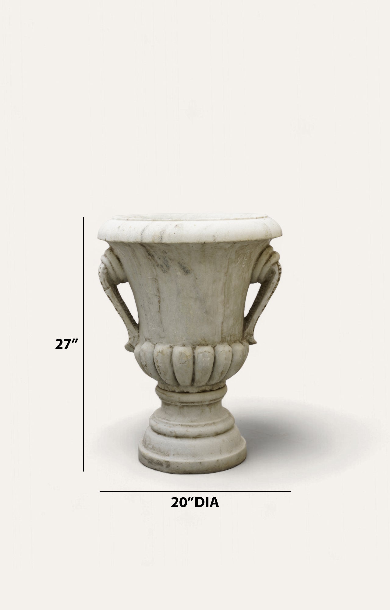 PLANTER – LARGE POT W/HANDLES_size