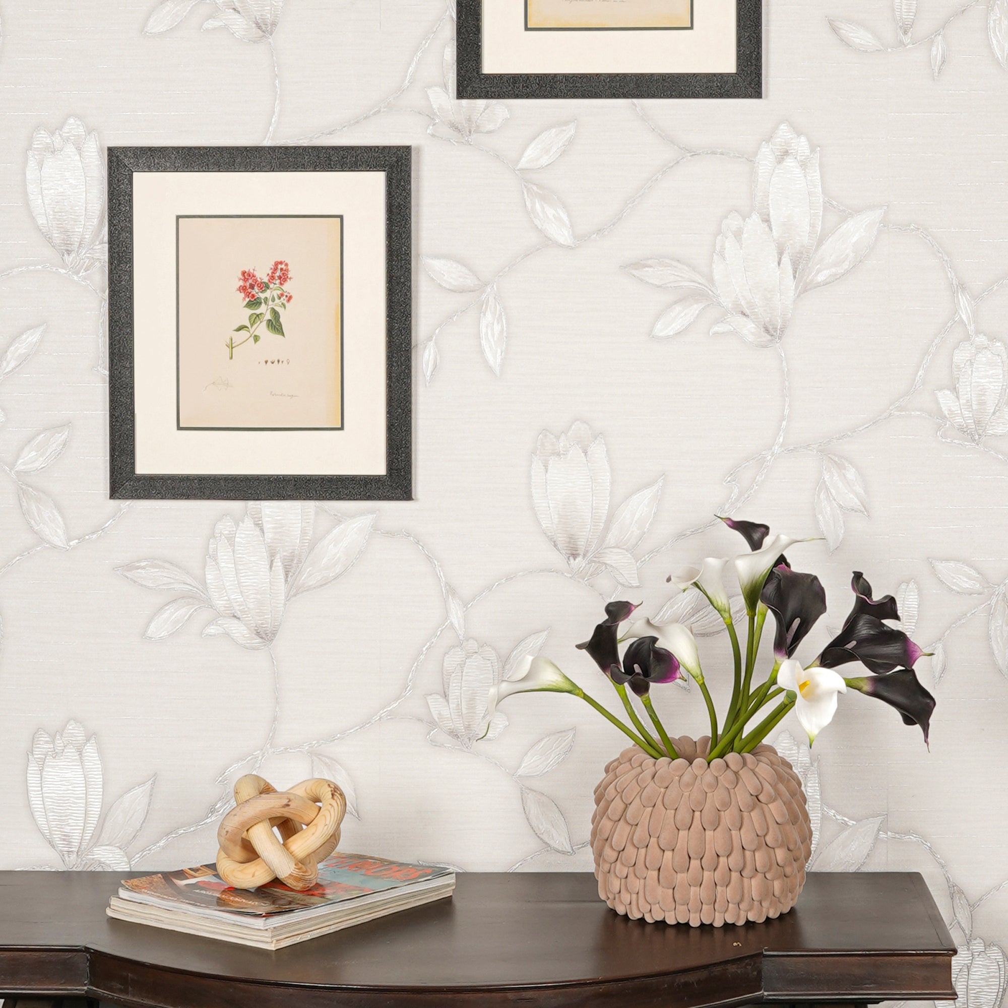 Pair of Velvet upholstered Fuzzy Cactus Vases_lifestyle1