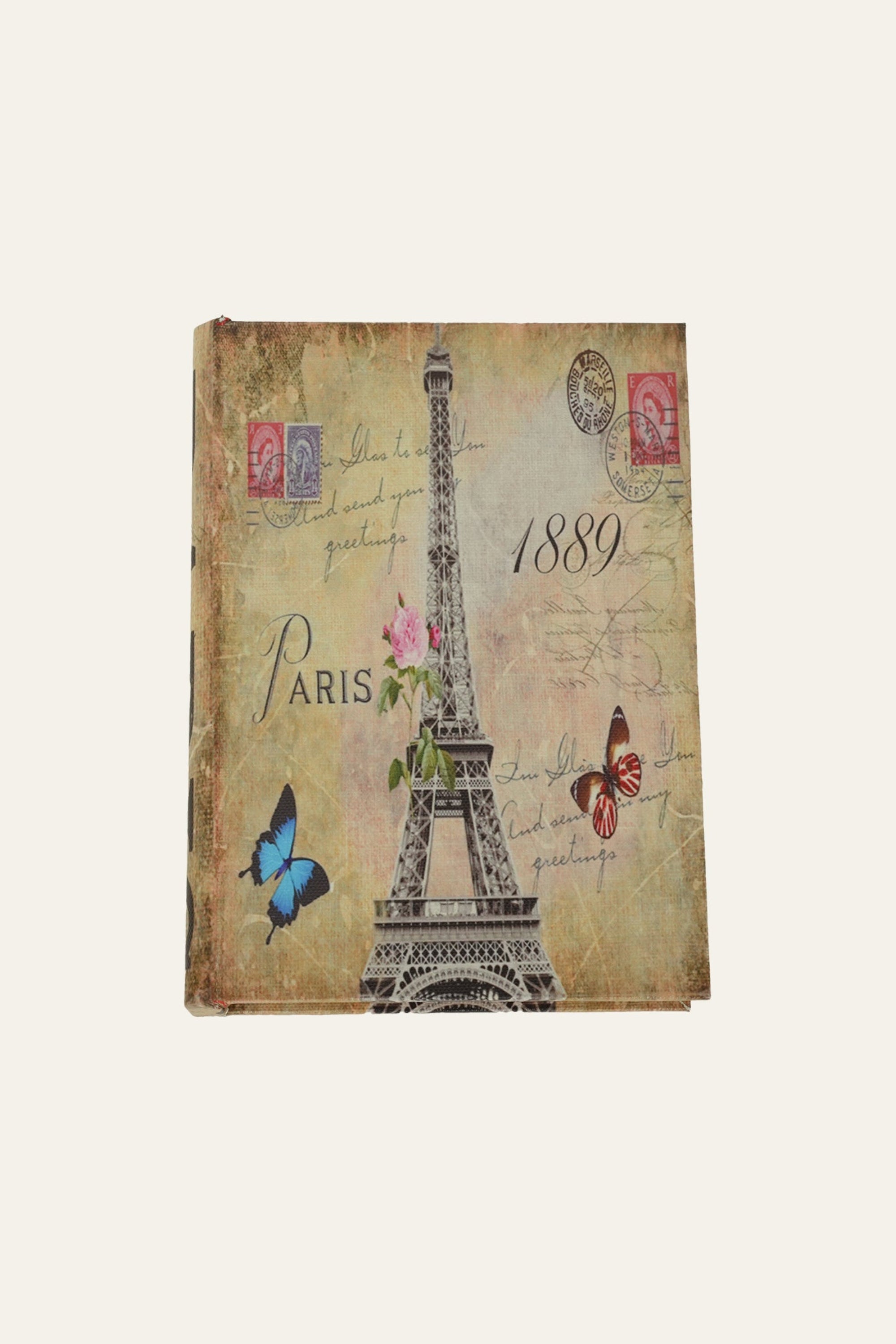 Paris decorative book box small