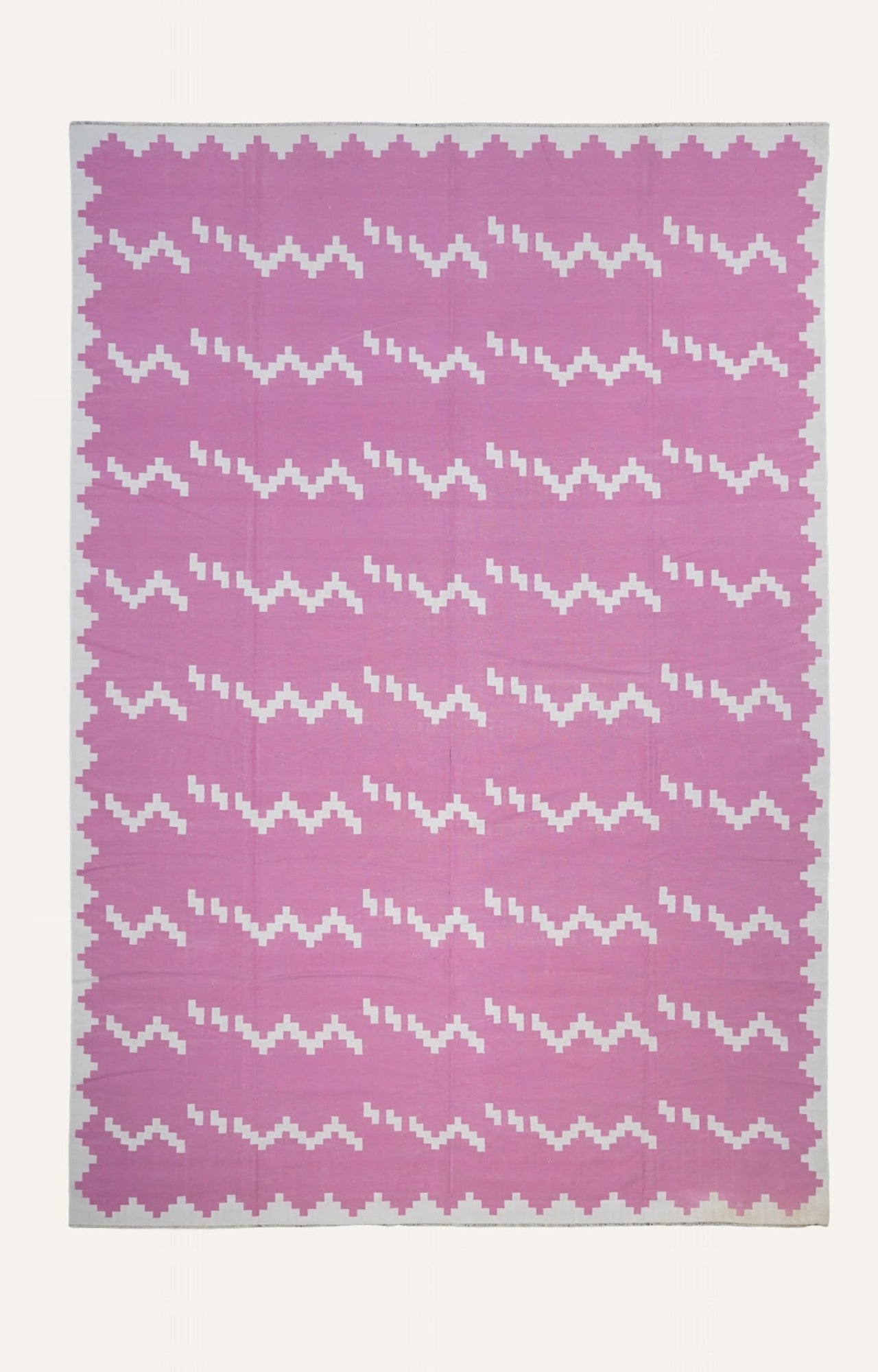 Pink Handwoven Cotton Rug
