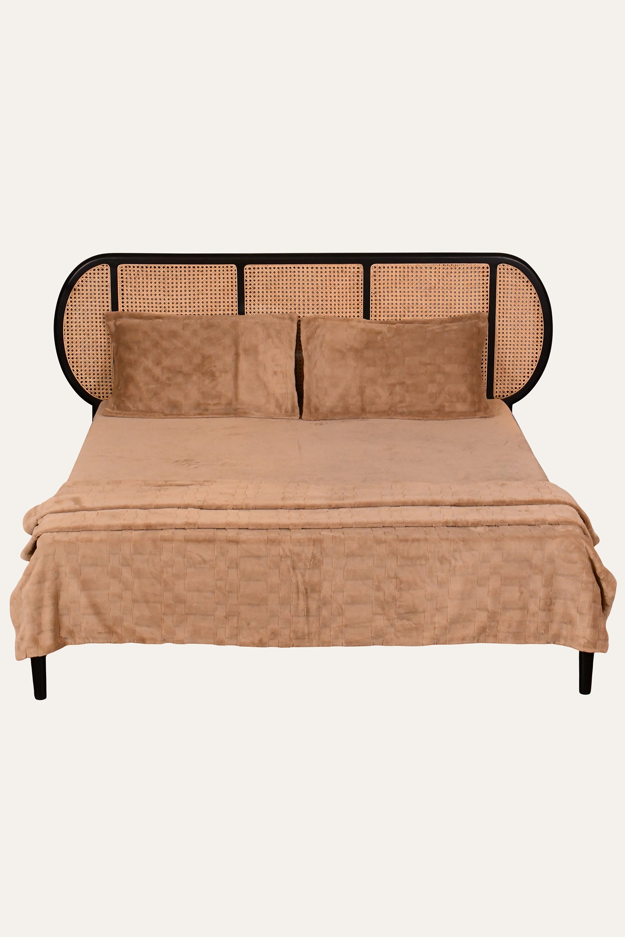 Premium Brown Velvet Bedspread