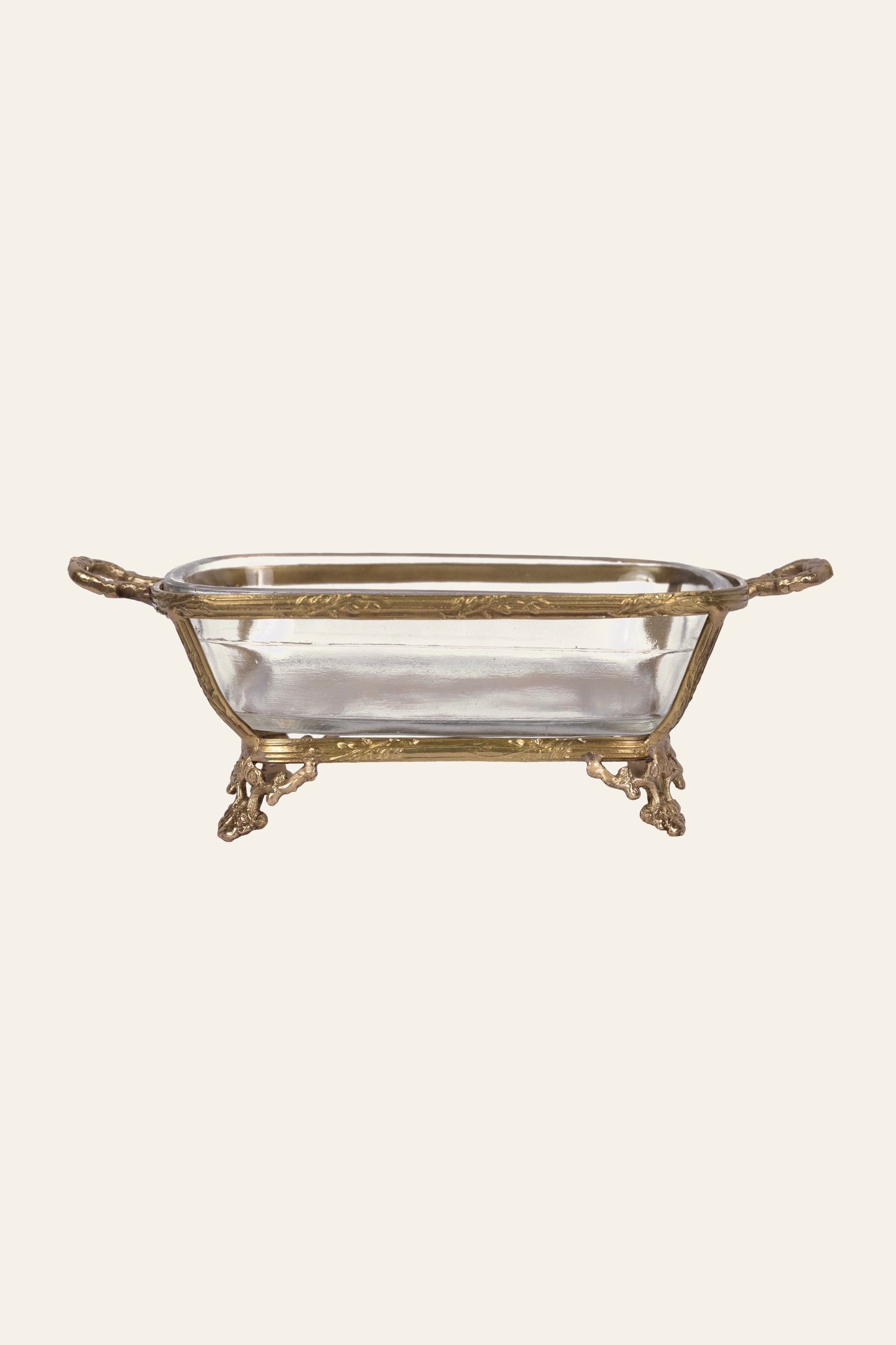 Premium brass glass bowl