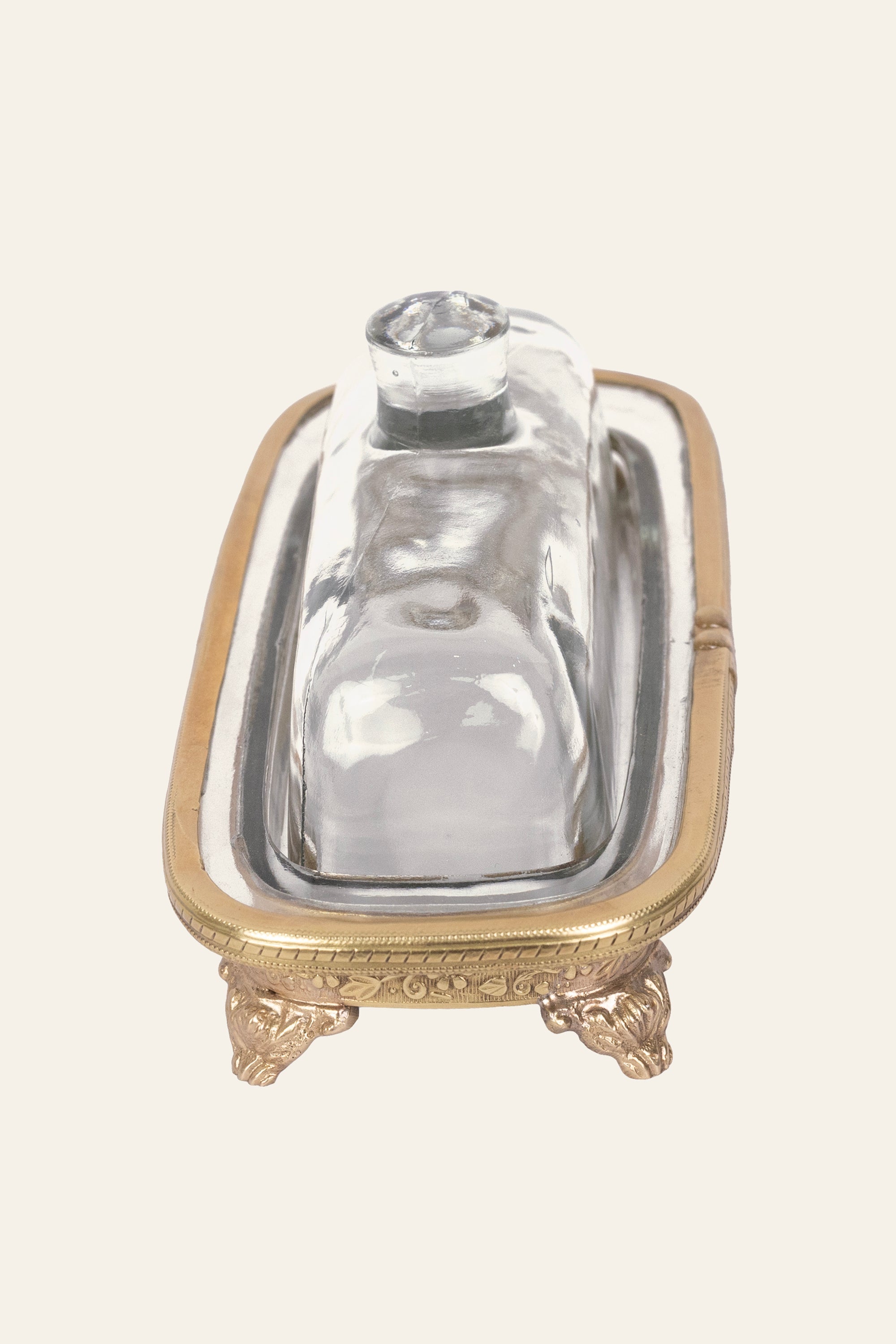 Premium brass serveware with glass cover
