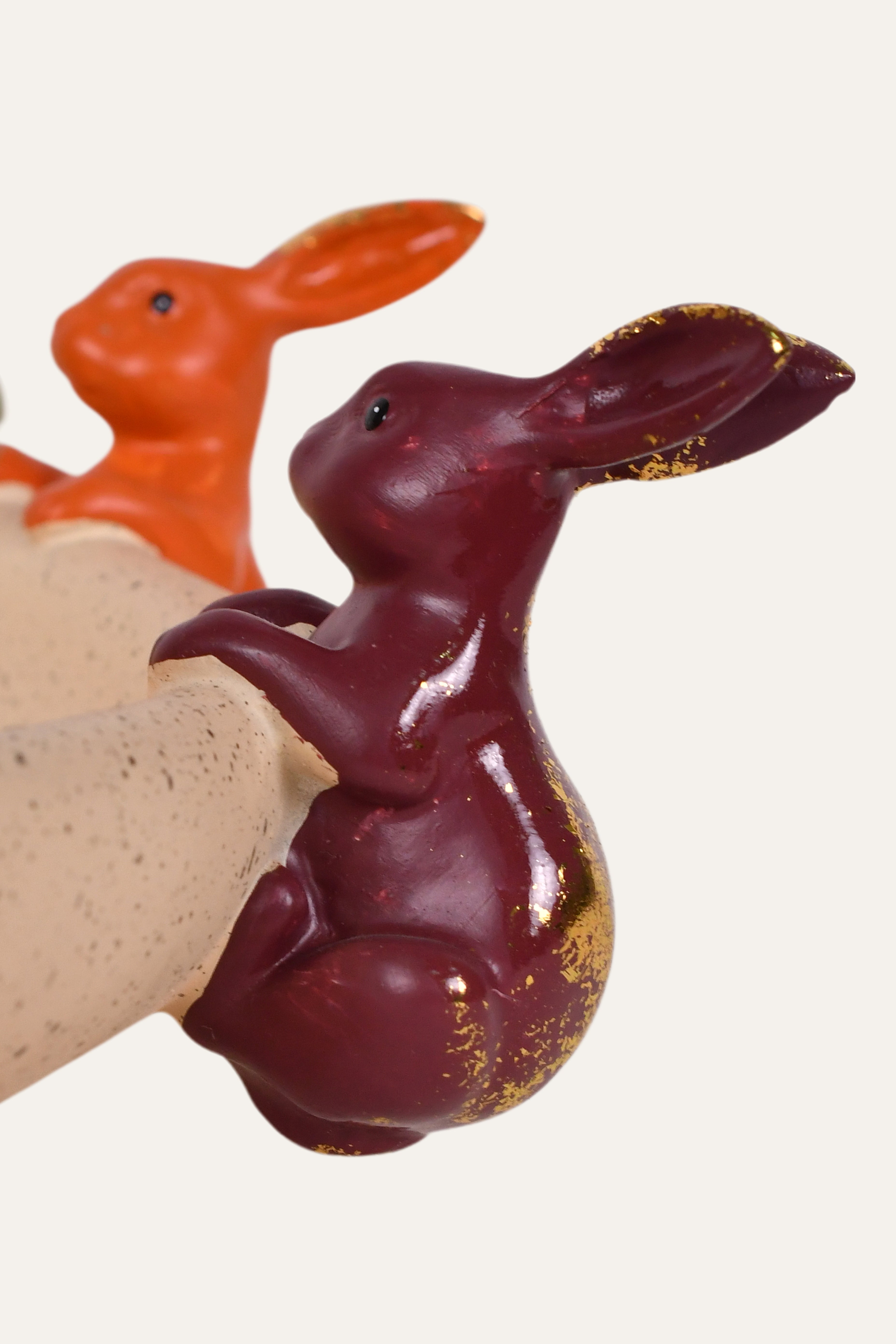 Rabbit figurine tabletop centerpiece
