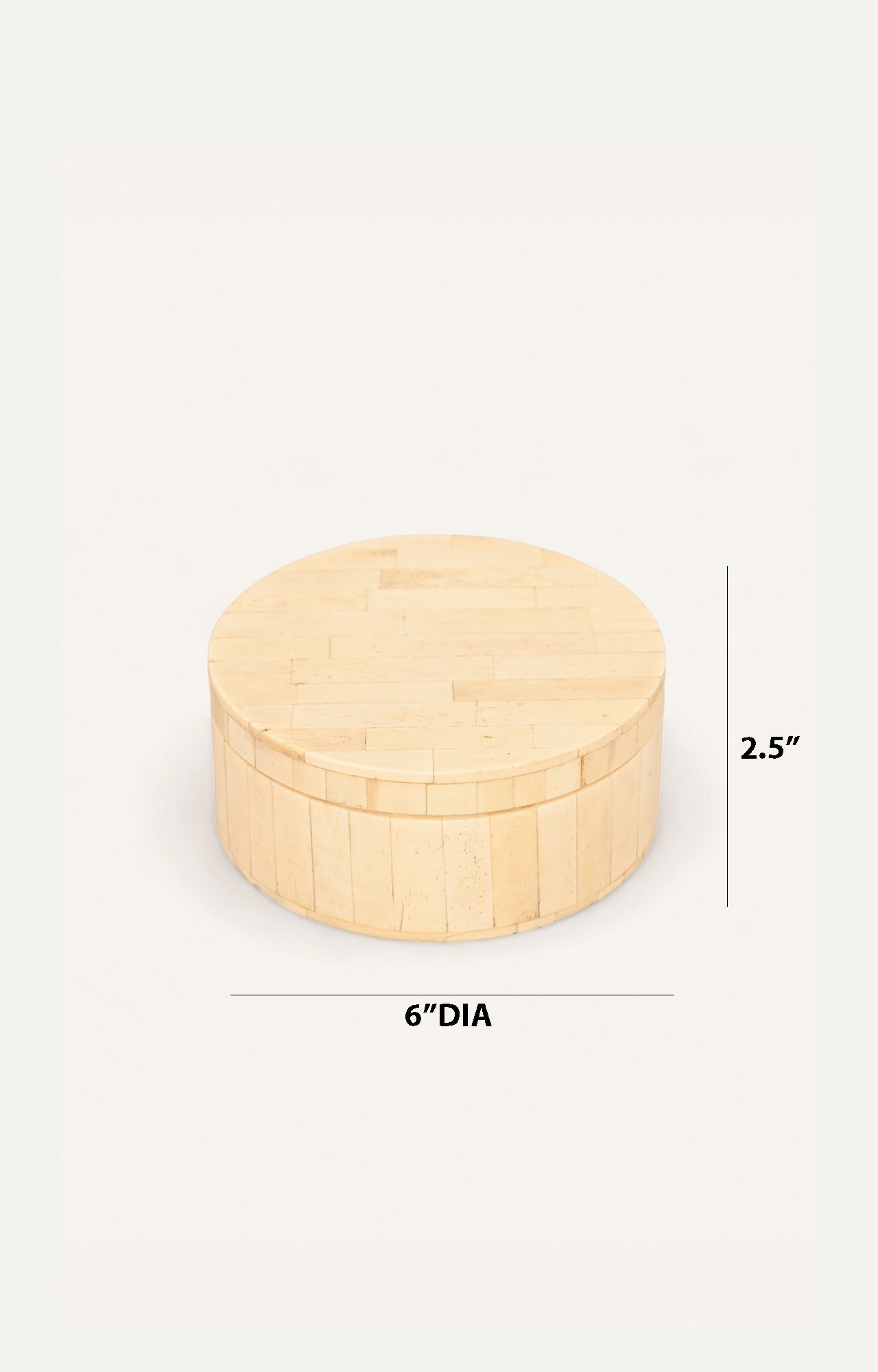 Round Camel Bone Decorative Box_size