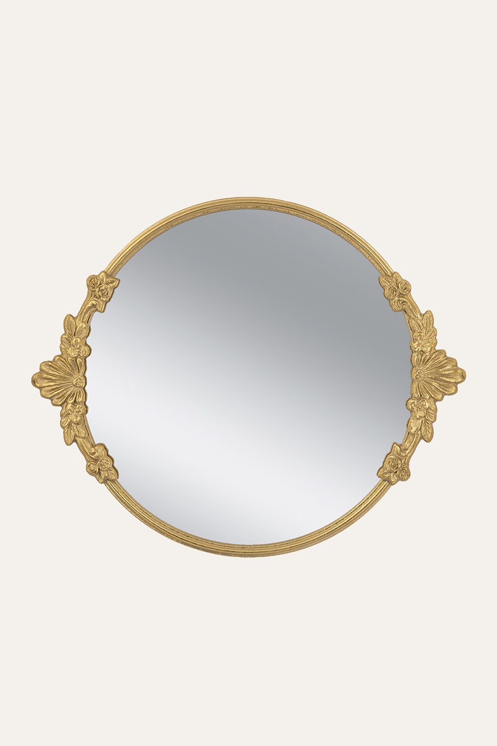Round Gold Metal Mirror