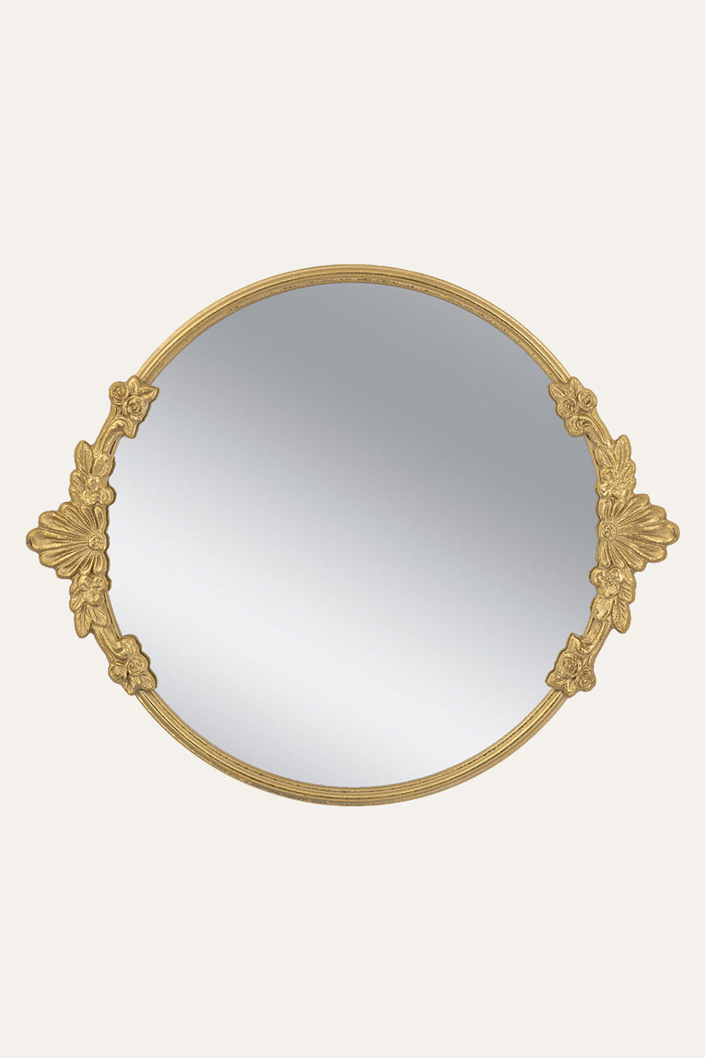 Round Gold Metal Mirror