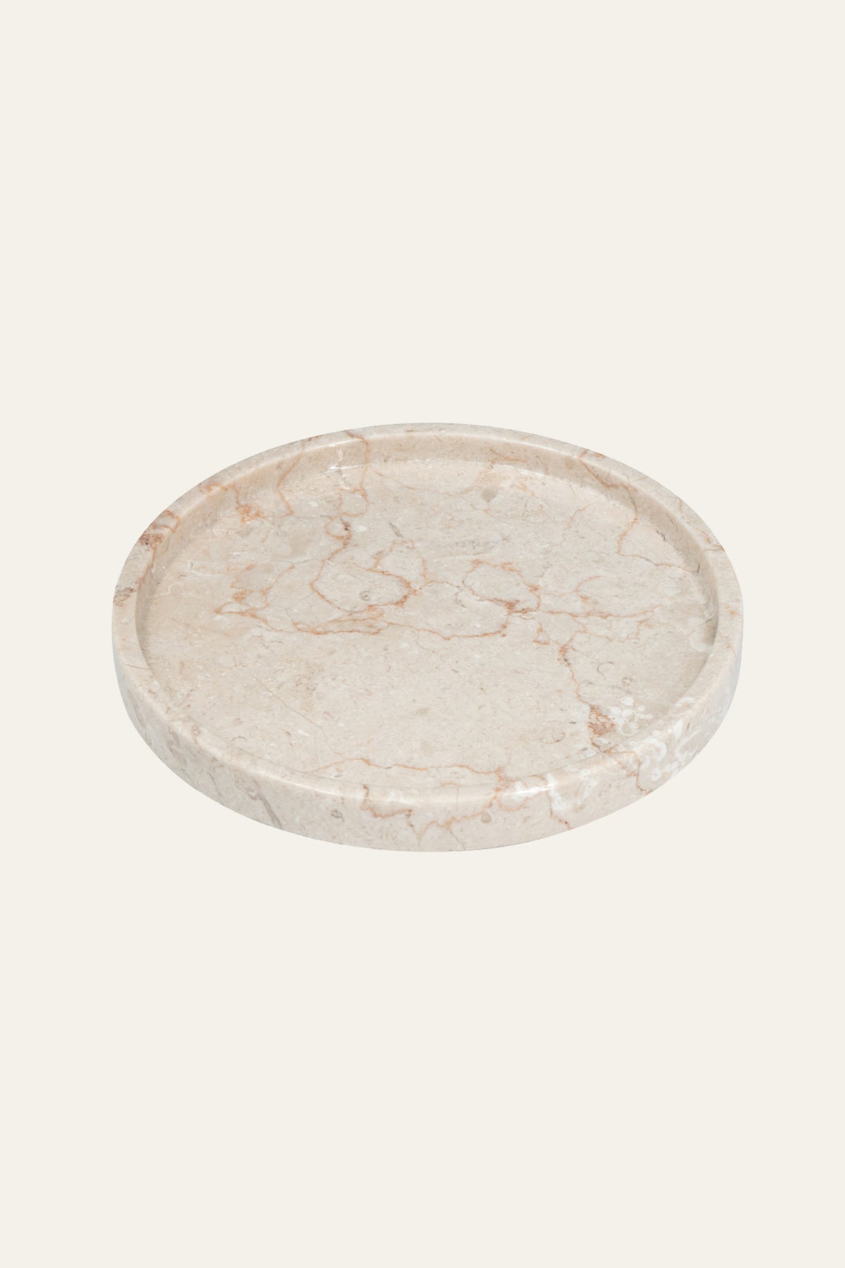 Round marble tray for kitchen