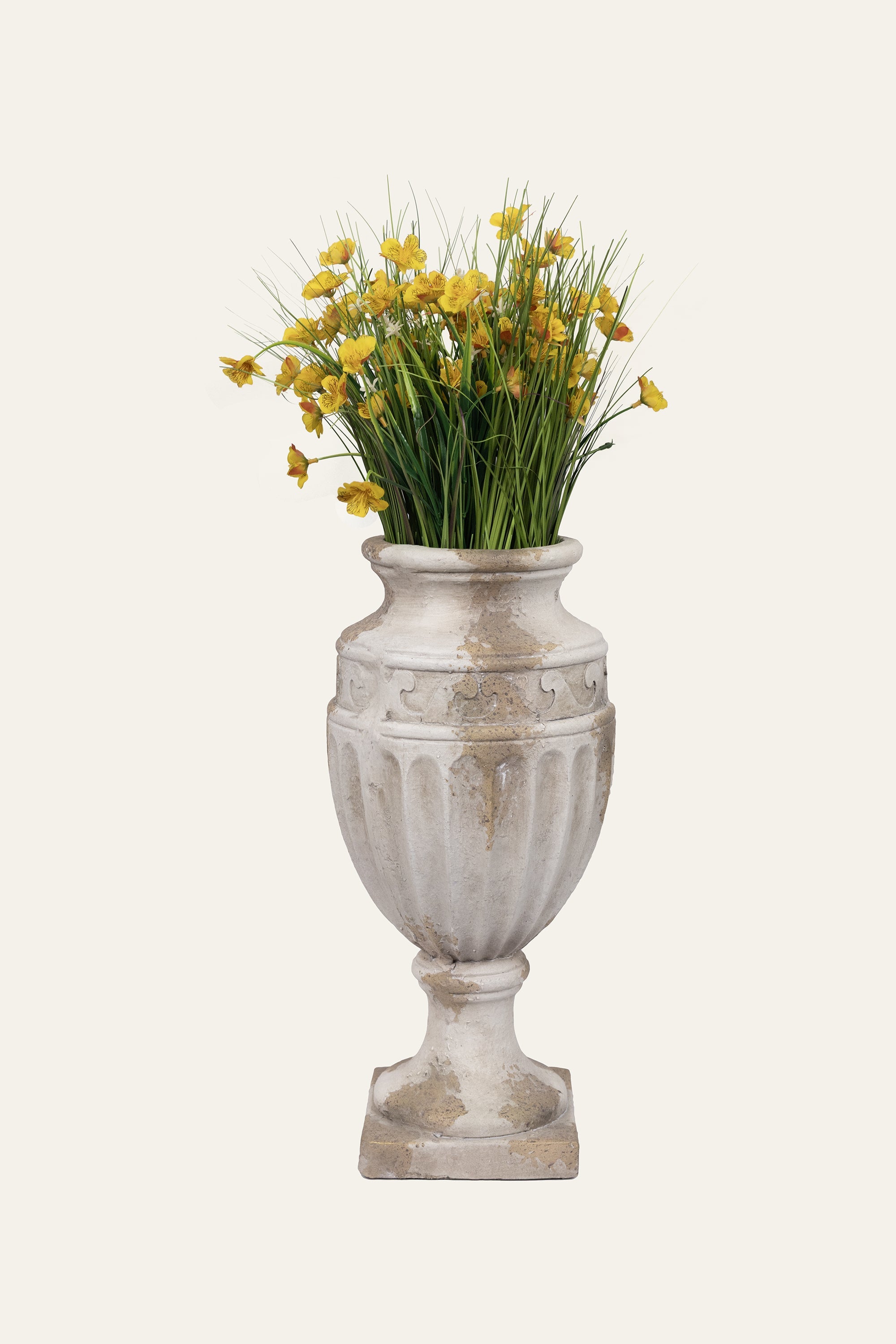 Rustic Textured Polyresin Planter