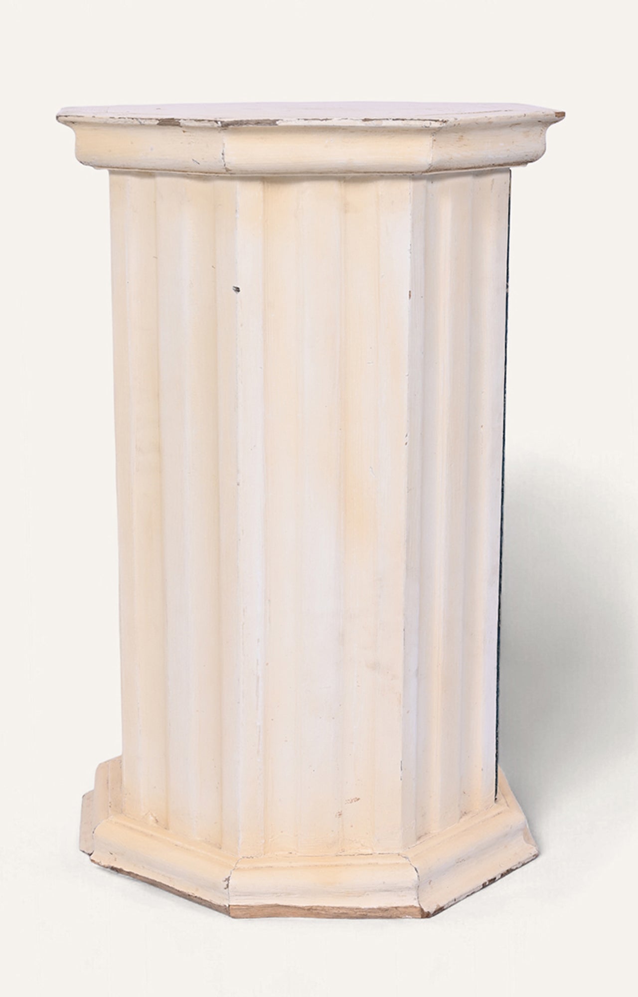 Rustic White Pedestal Plinth