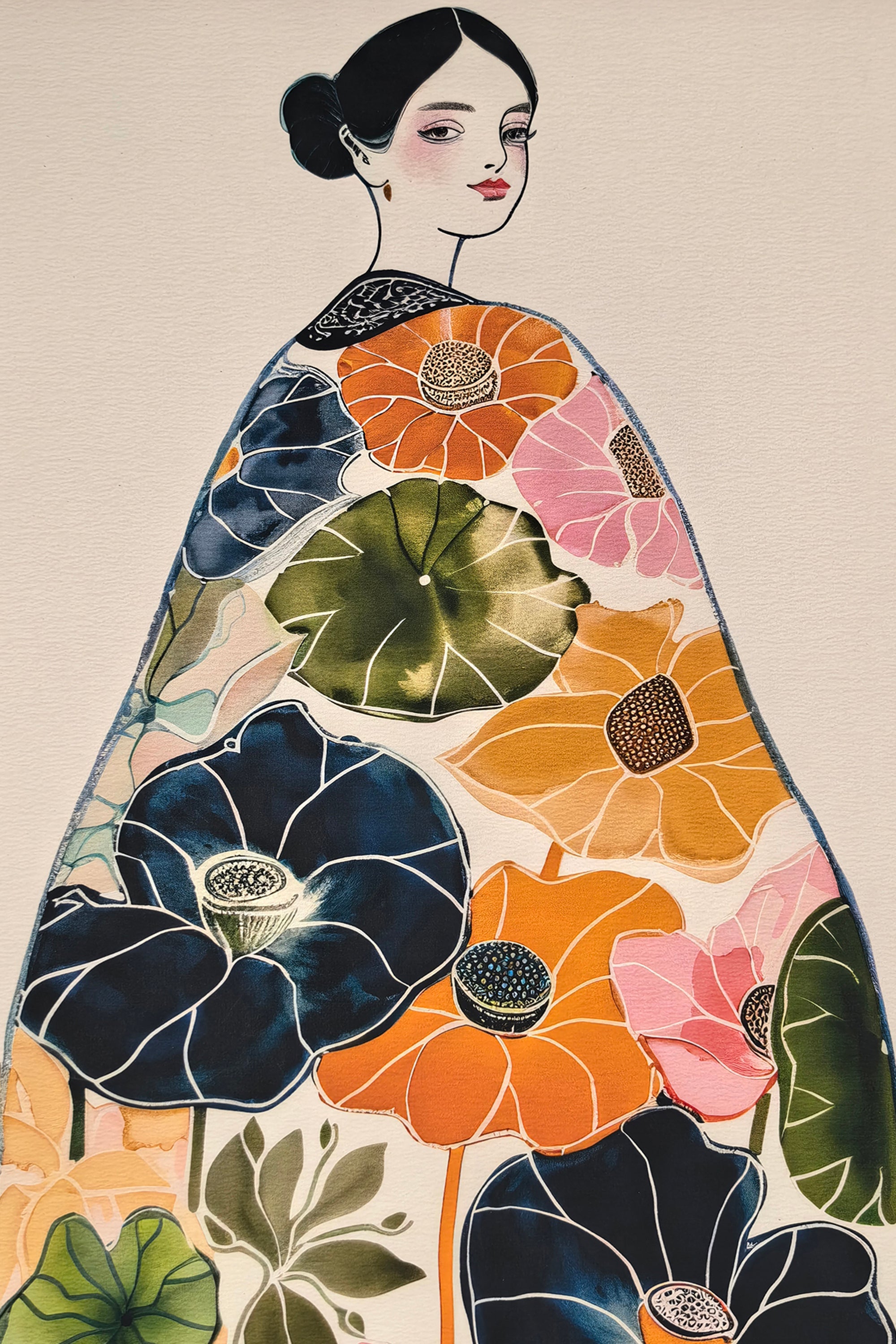 Floral Kimono painting