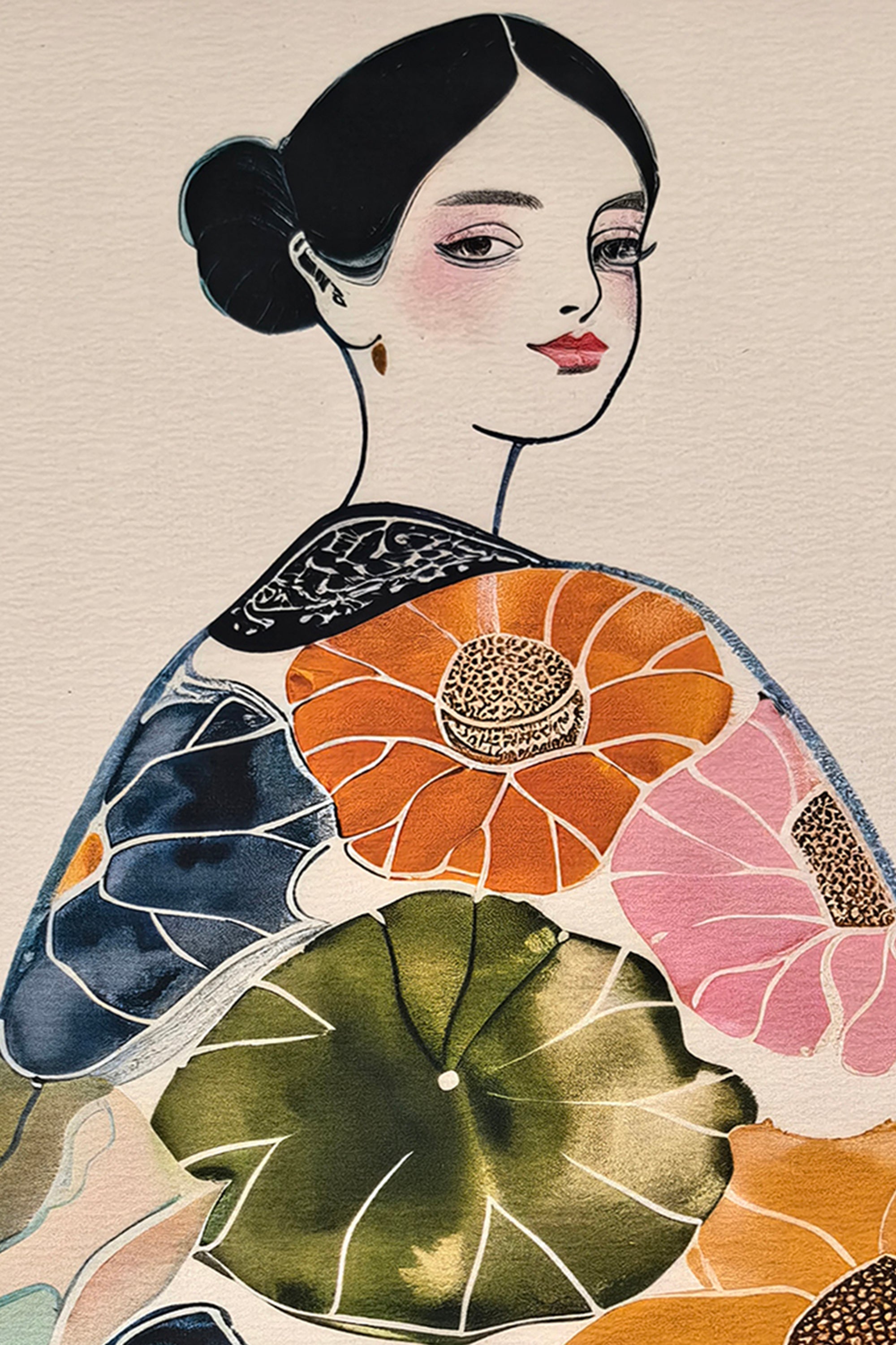 Floral Kimono Portrait