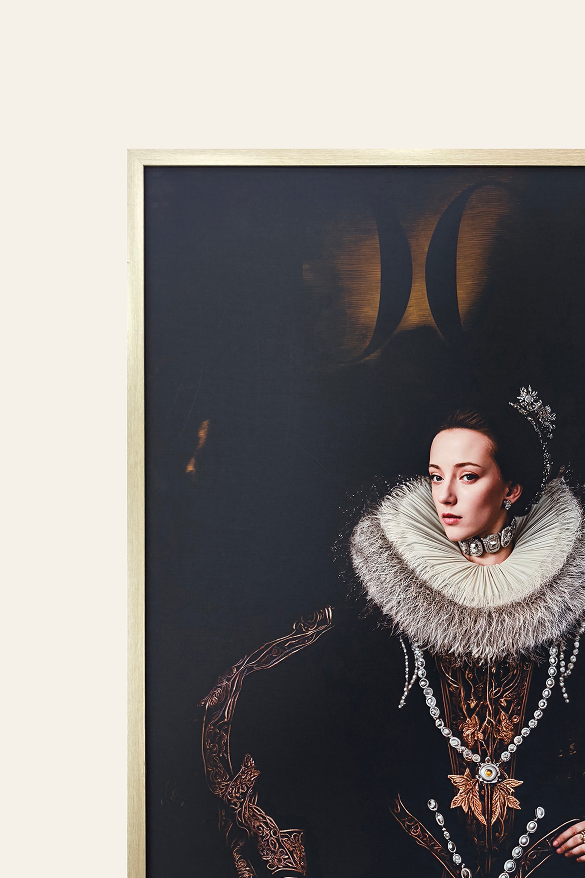 Framed portrait of woman