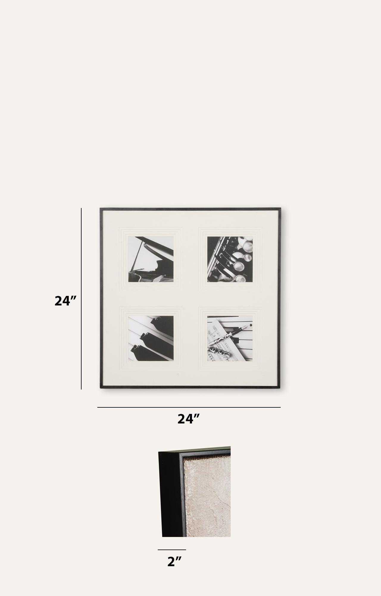 Retro Grid Stencil Art (Framed)