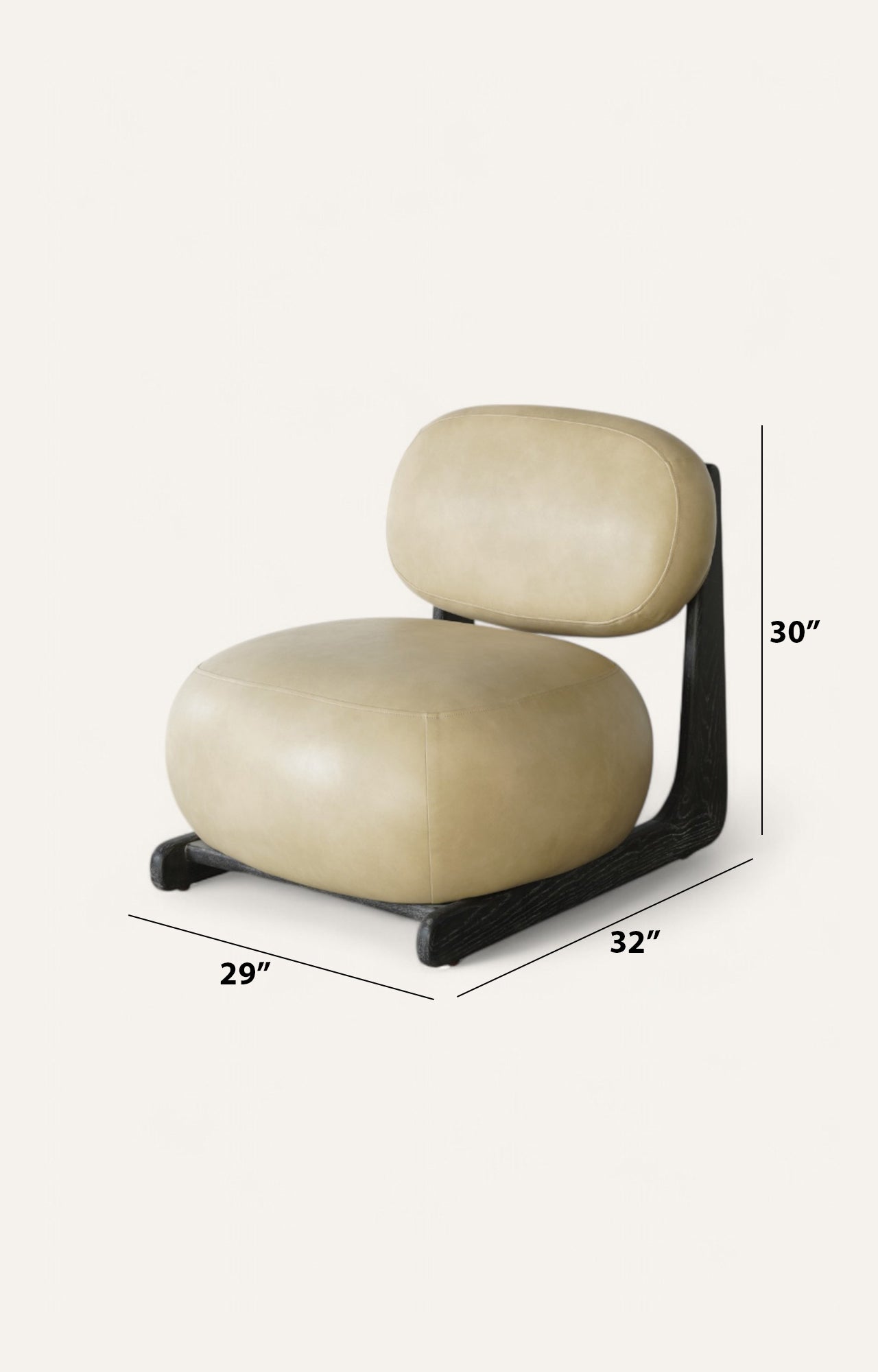 leather chair with wooden frame