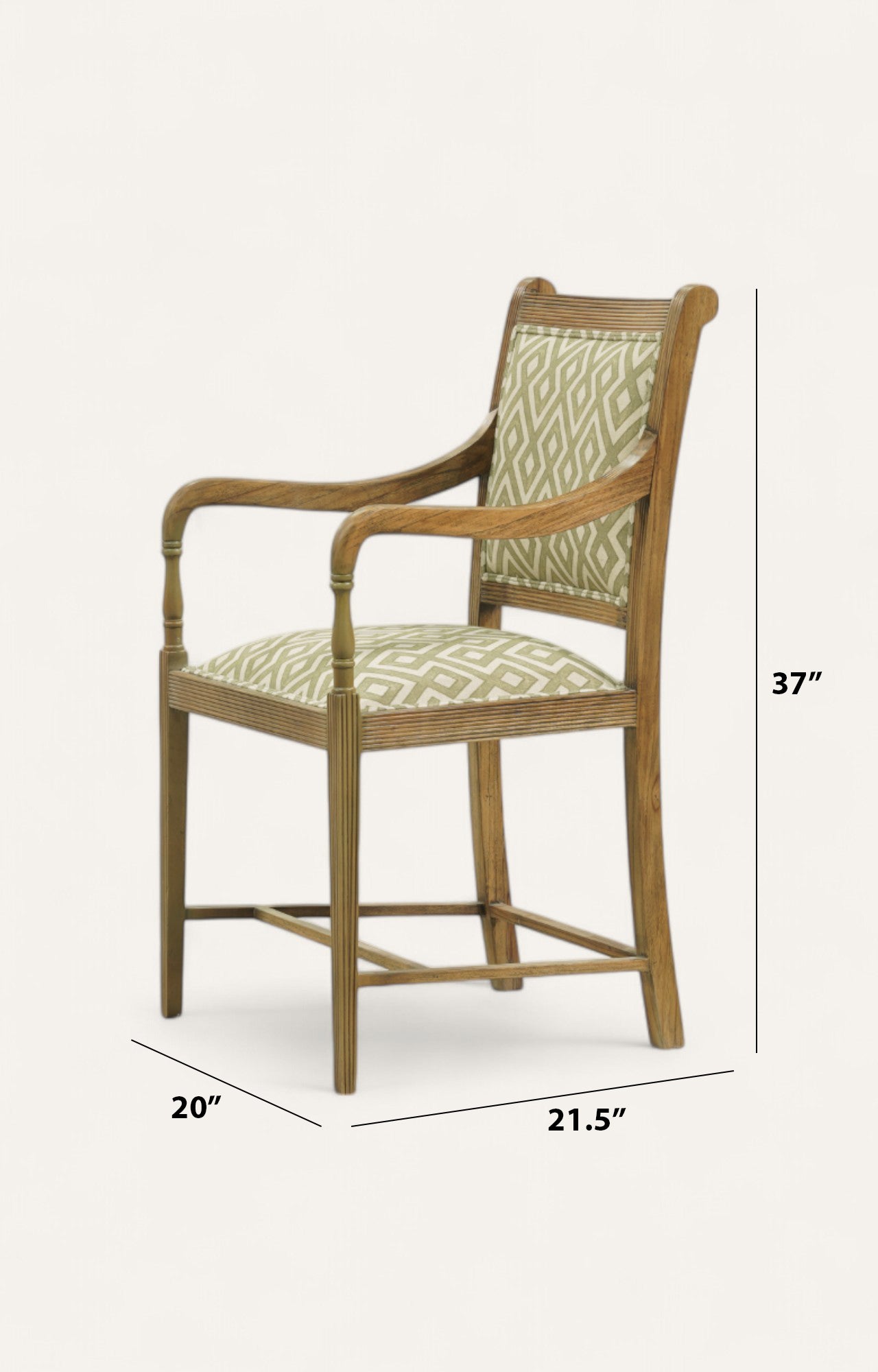 wooden arm chair