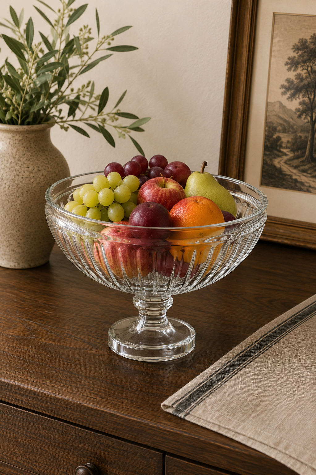 Classic Glass Fruit Bowl