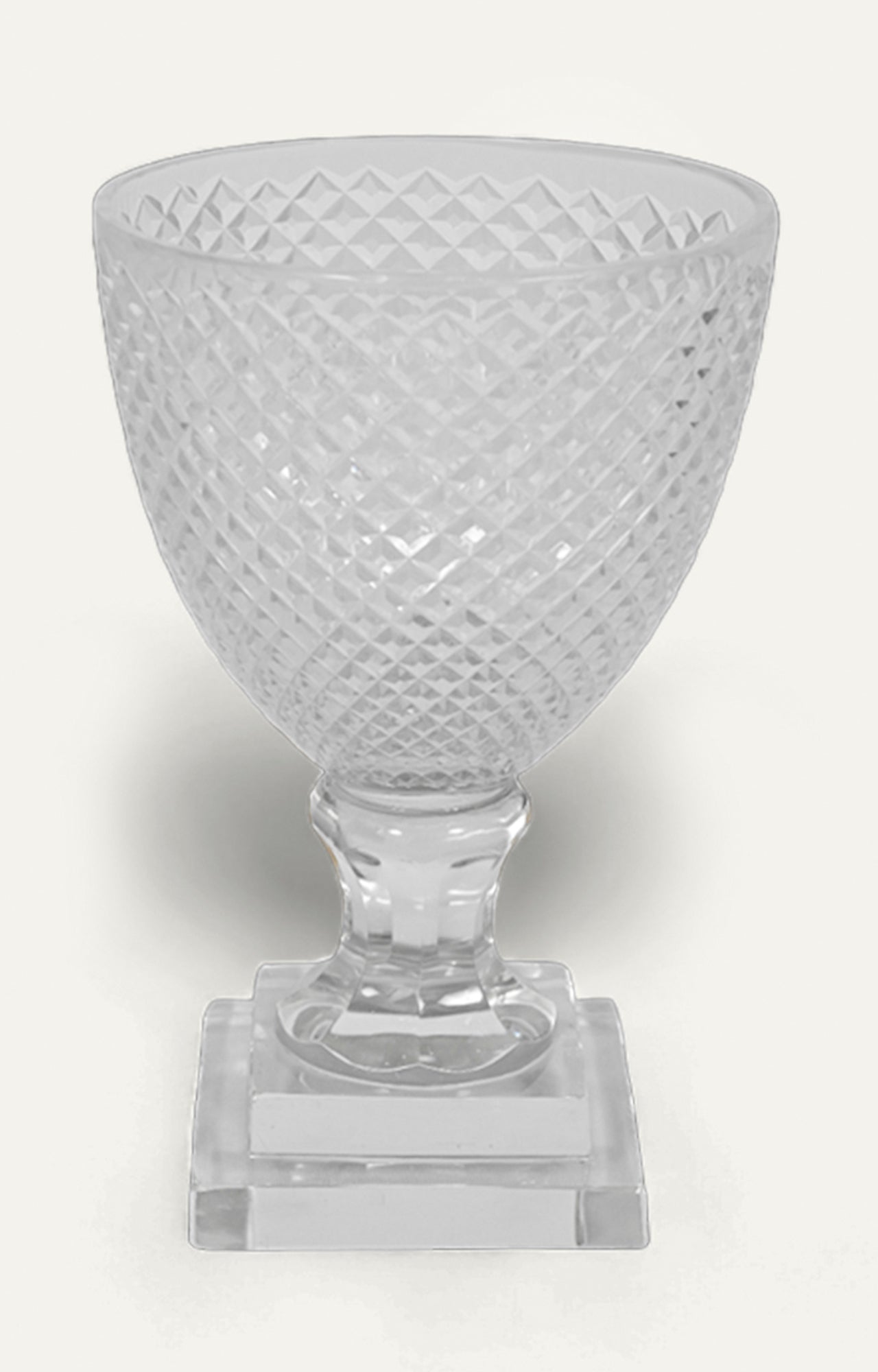 Diamond-Cut Crystal Hurricane Lamp