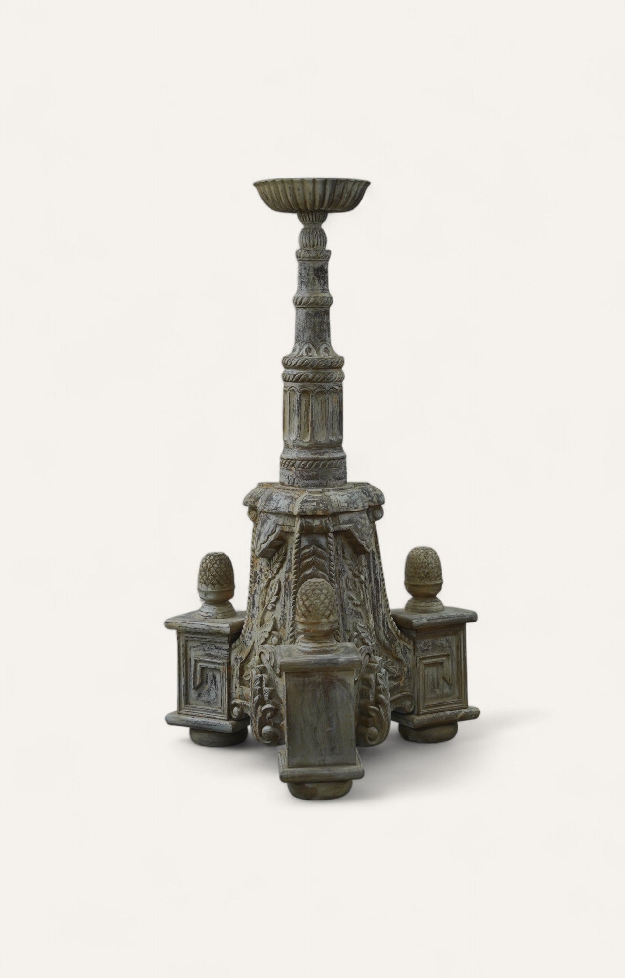 Decorative Antiqued Candle Stand