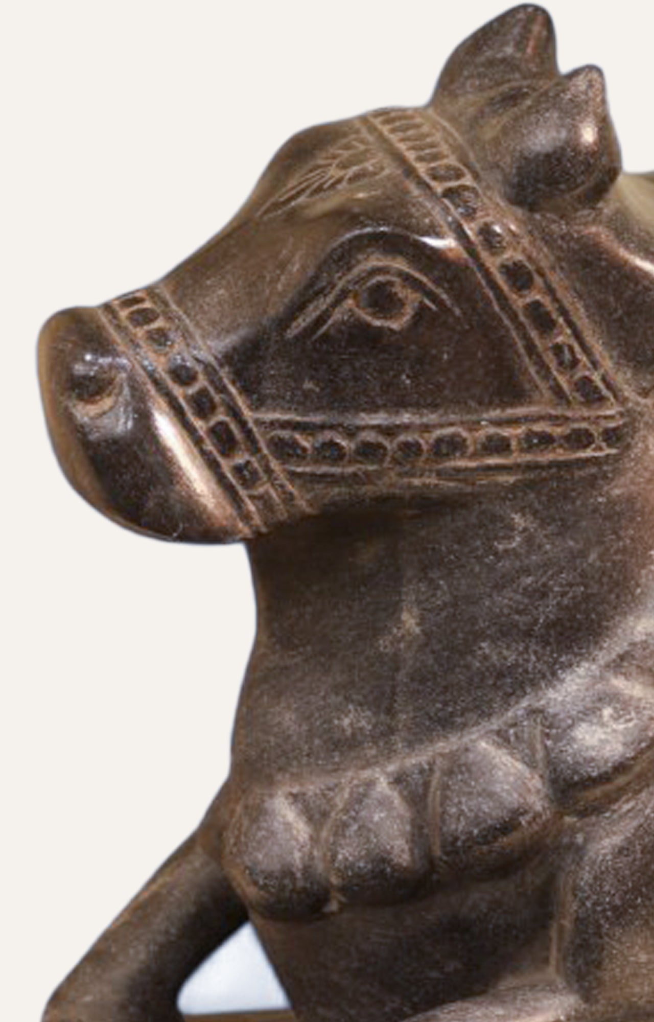 Decorative Marble Nandi Statue