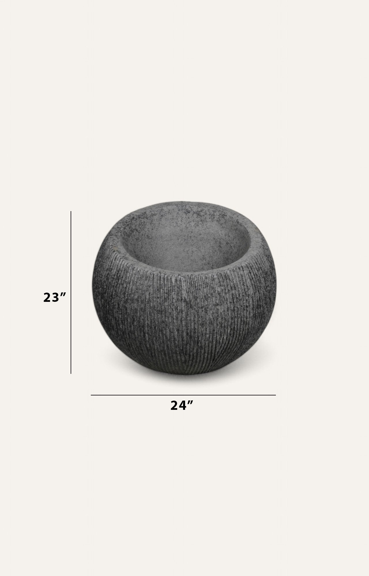Decorative Ribbed Sphere Vase