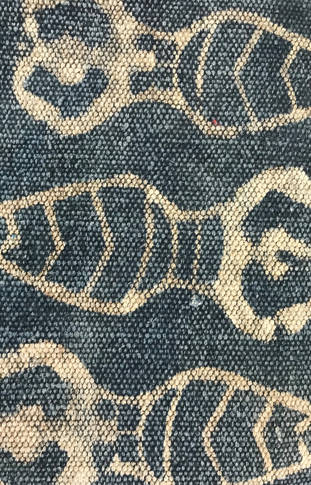 Block Print Handwoven Pouf