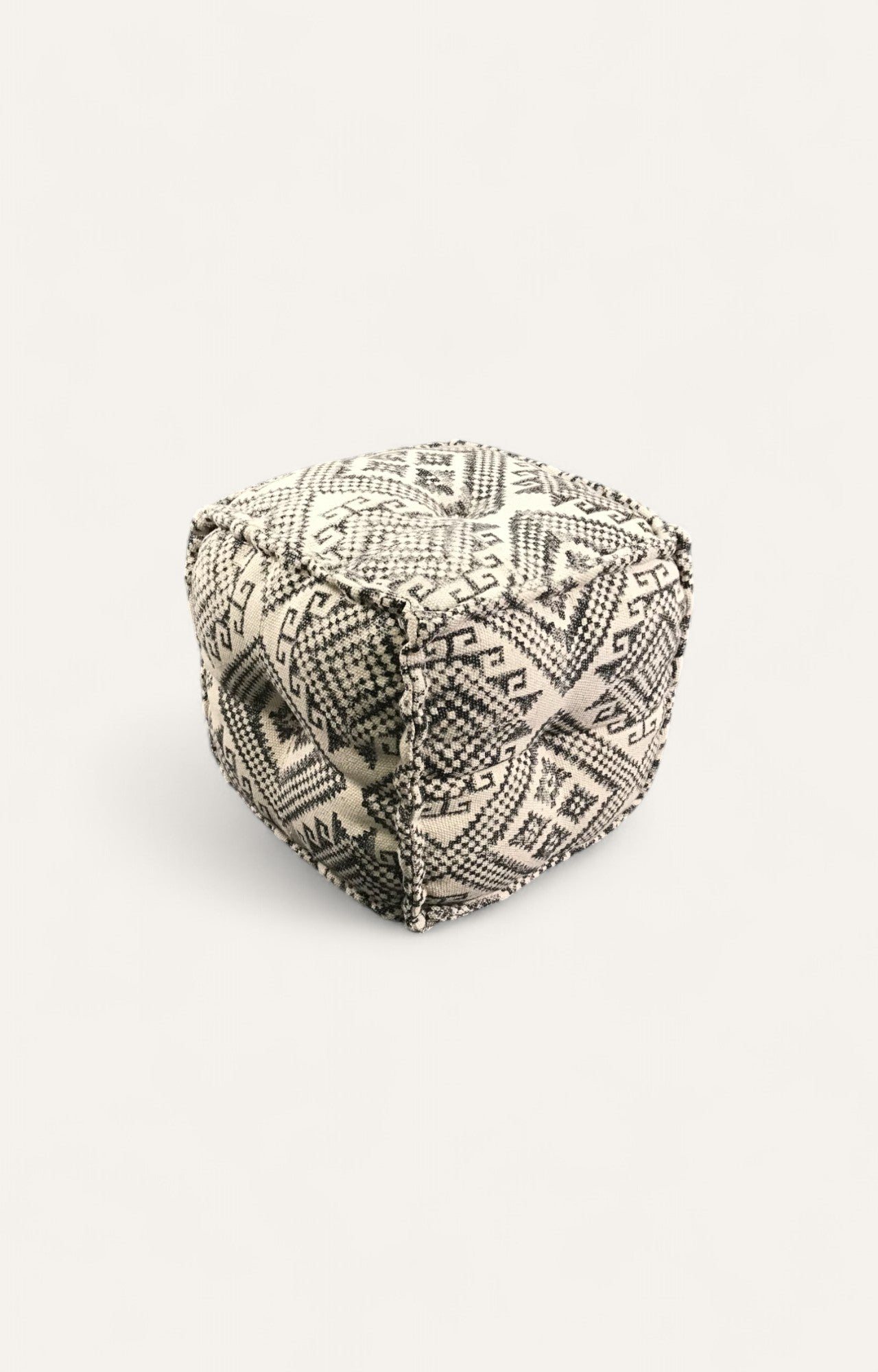Handwoven Dhurrie Puffy Stool