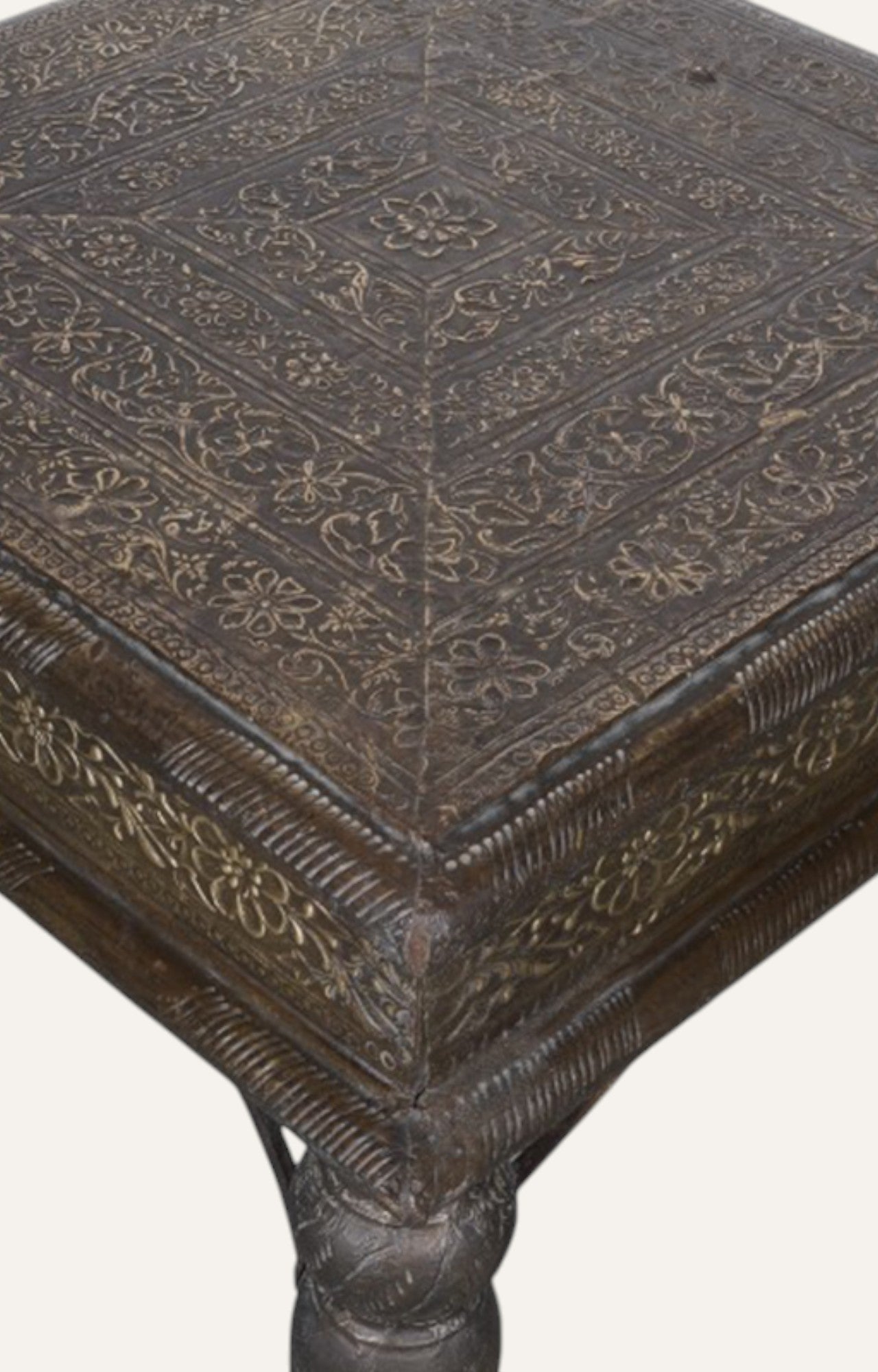 Side Table with Brass Cladded
