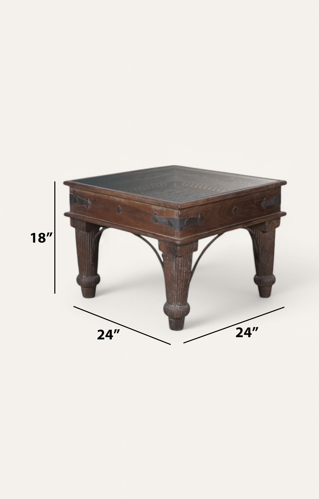 Rajputana Hand Carved Side Table