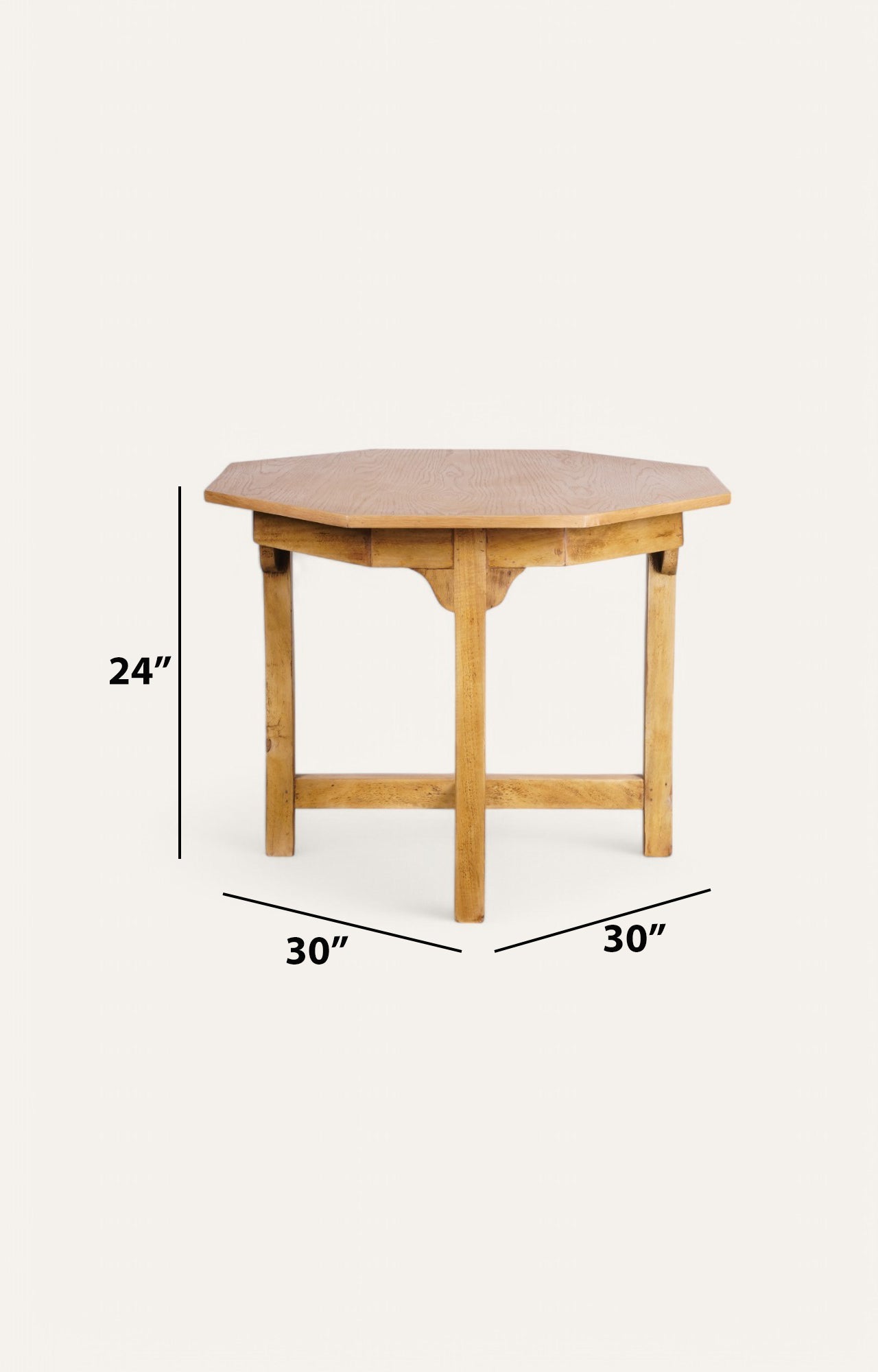 Rustic Octagonal Side Table