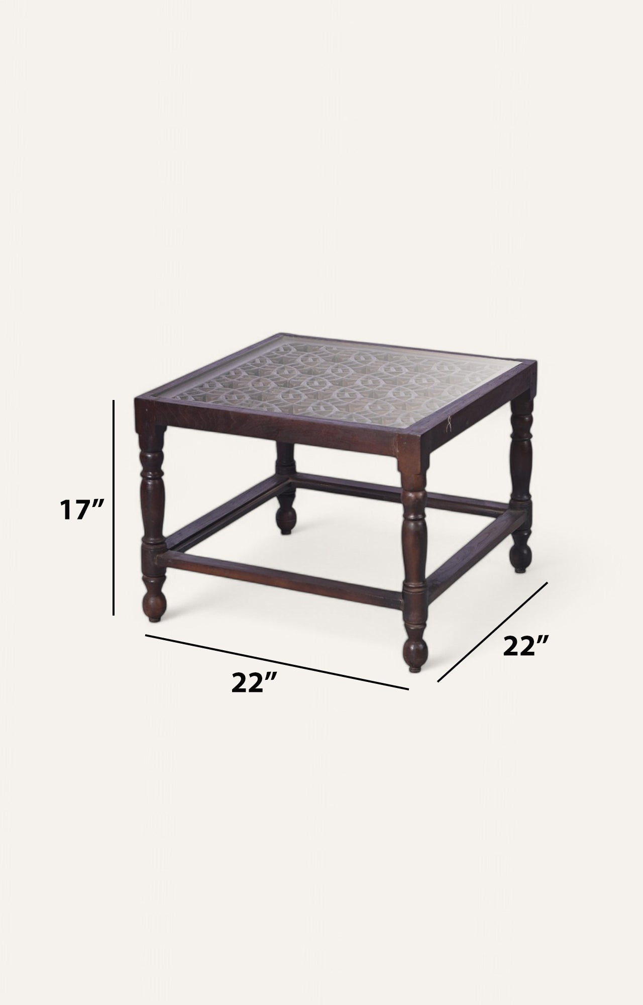 Royal Hand Carved Wooden Side Table