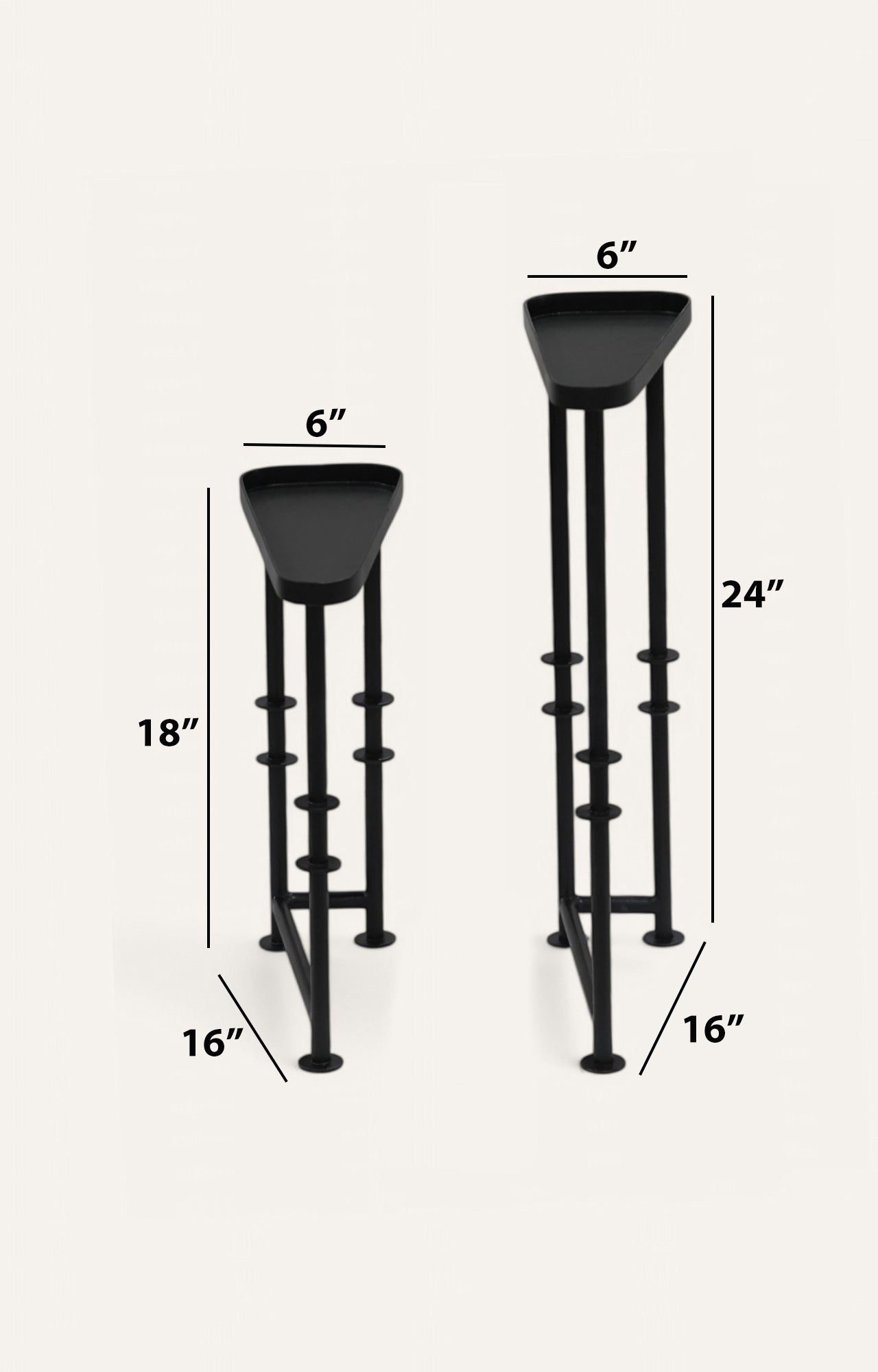 Sculptural Metal Side Tables