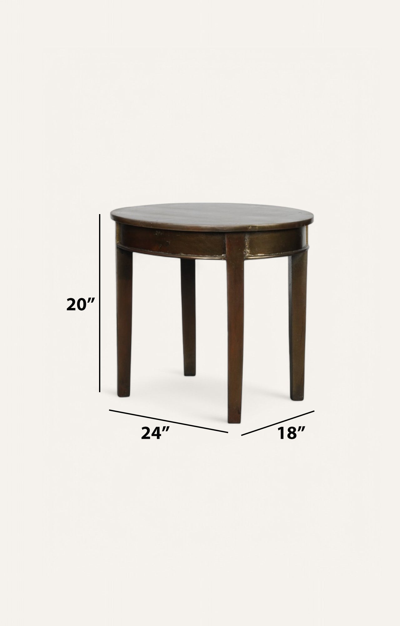 Round Wood Side Table
