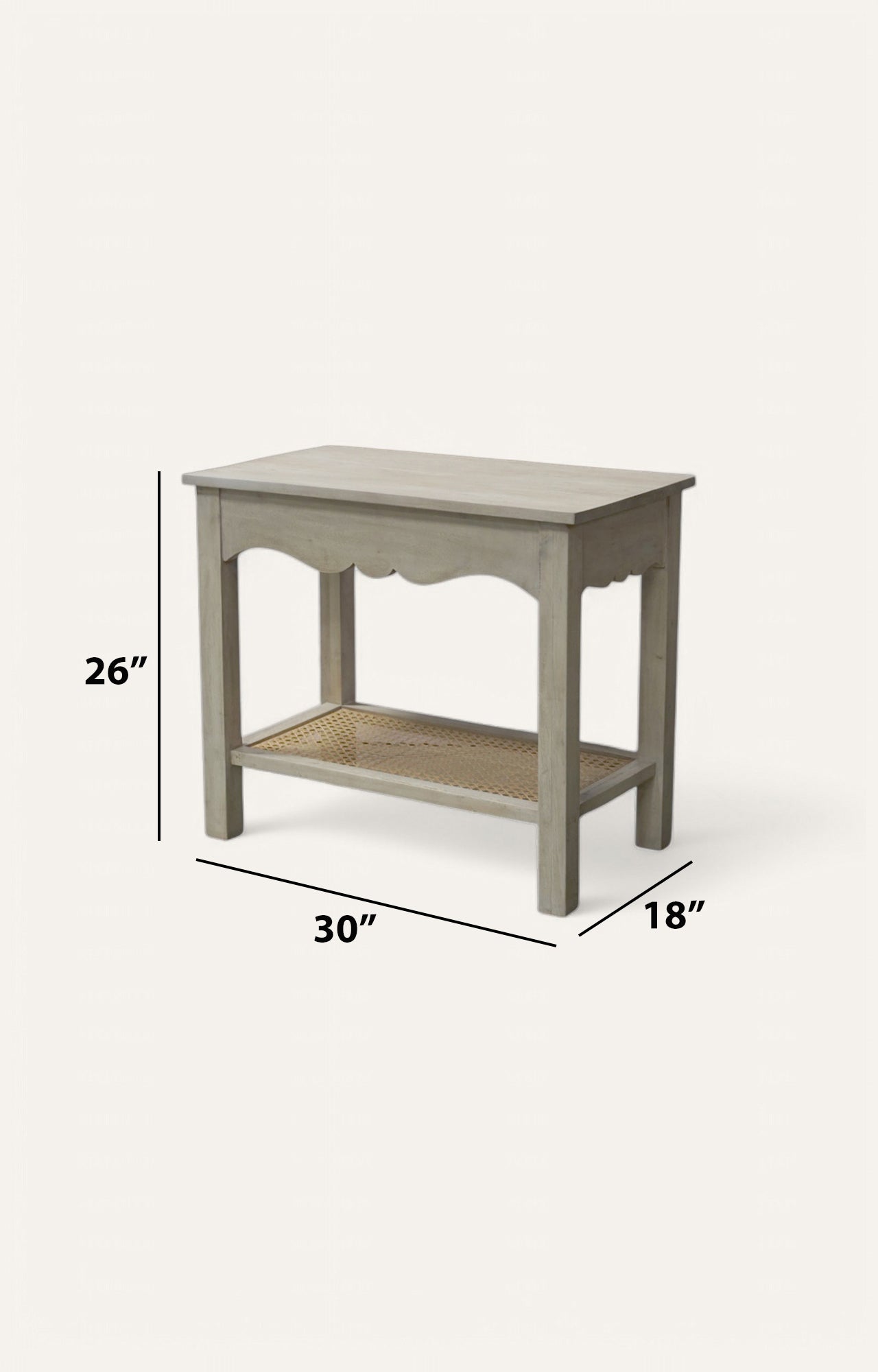 Gustavian Wood and Cane Side Table