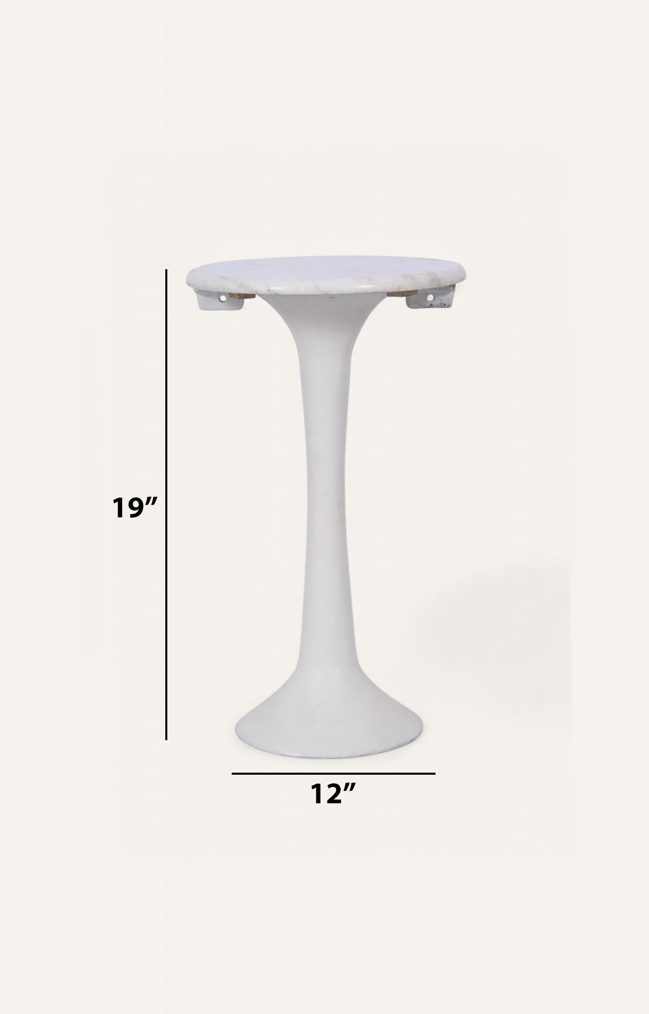 Sculptural Pedestal Side Table